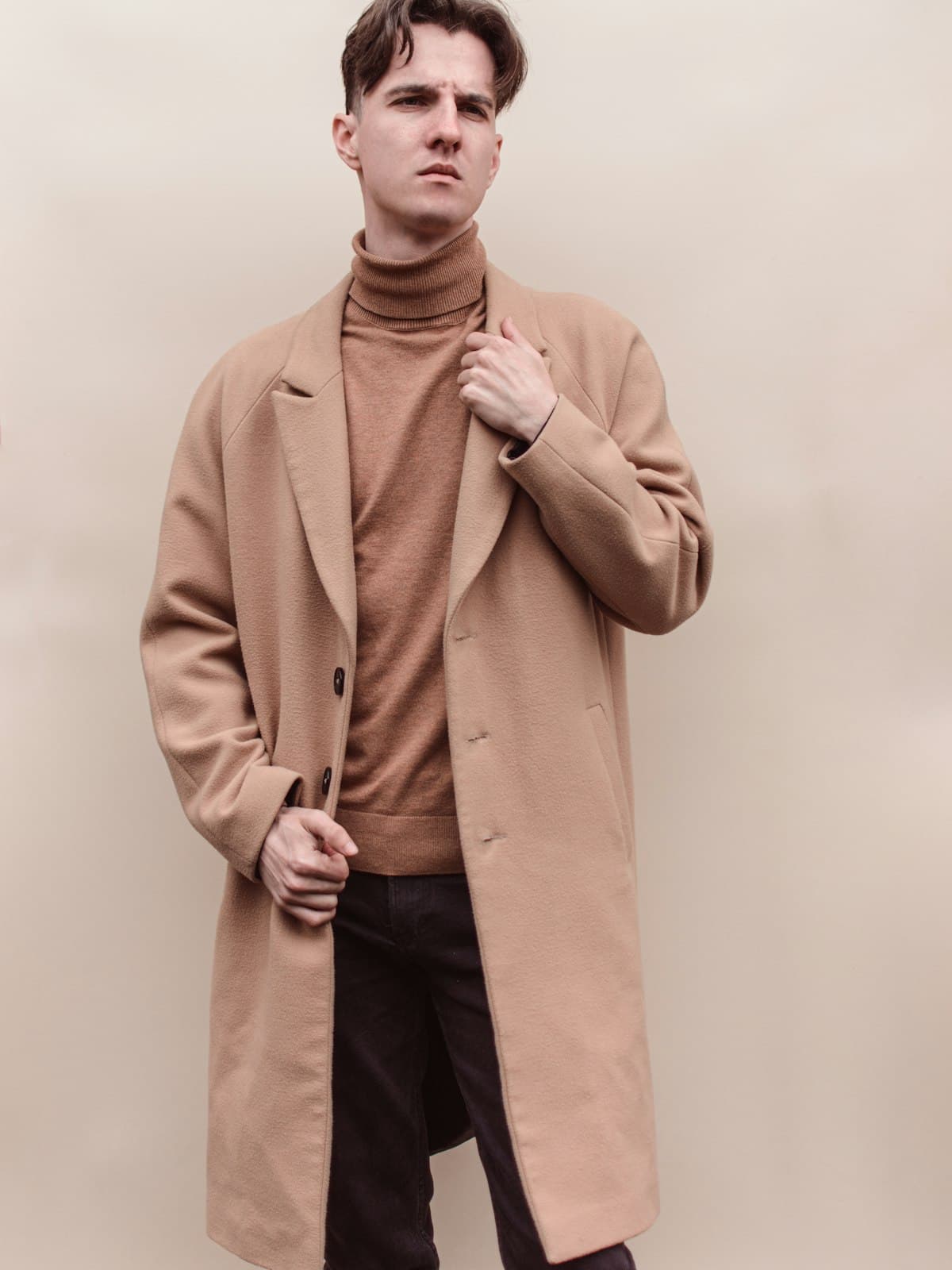 Herno — Cappotto monopetto in lana vergine