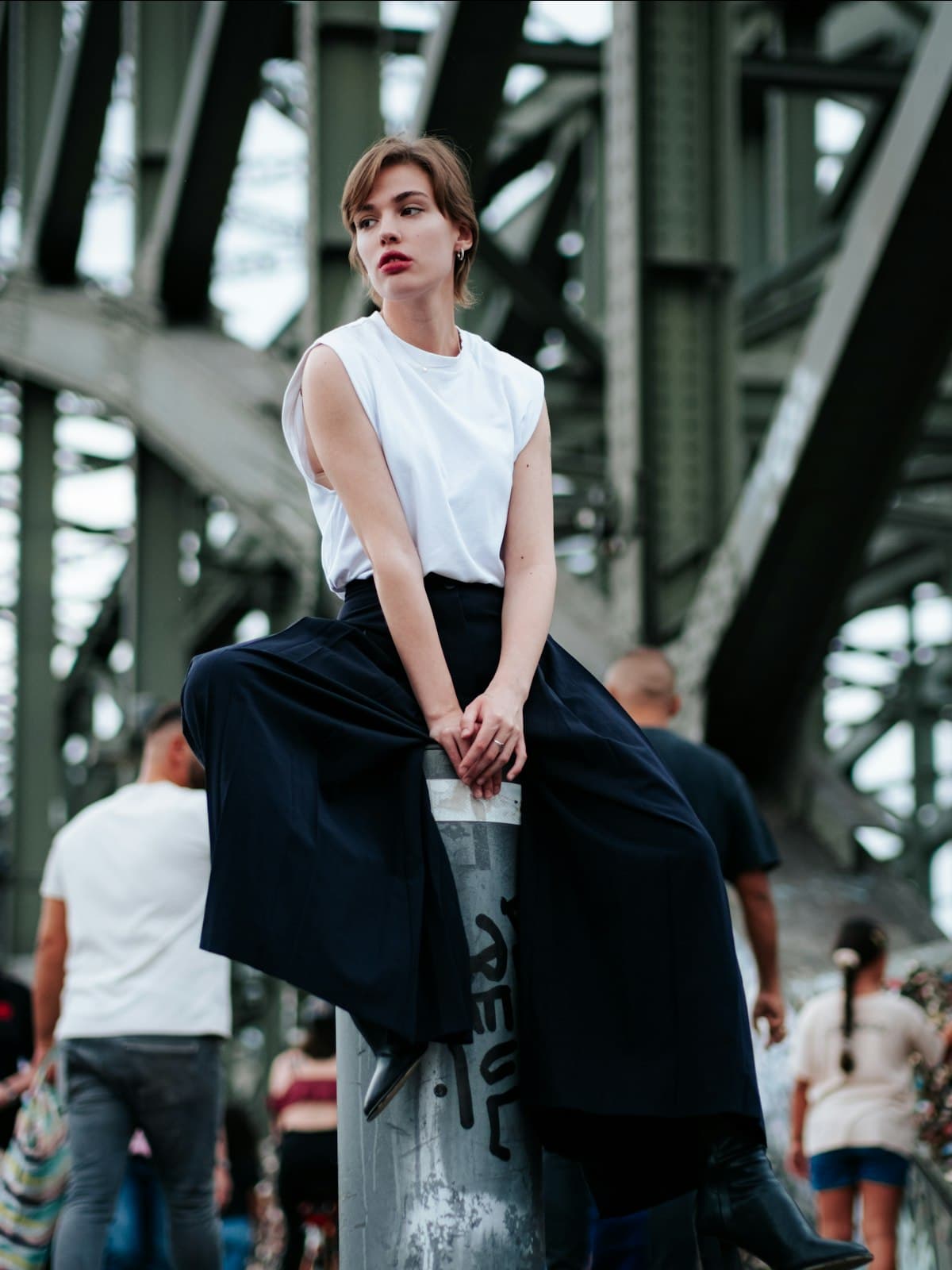 Pinko — Gonna lunga plissé metallizzata