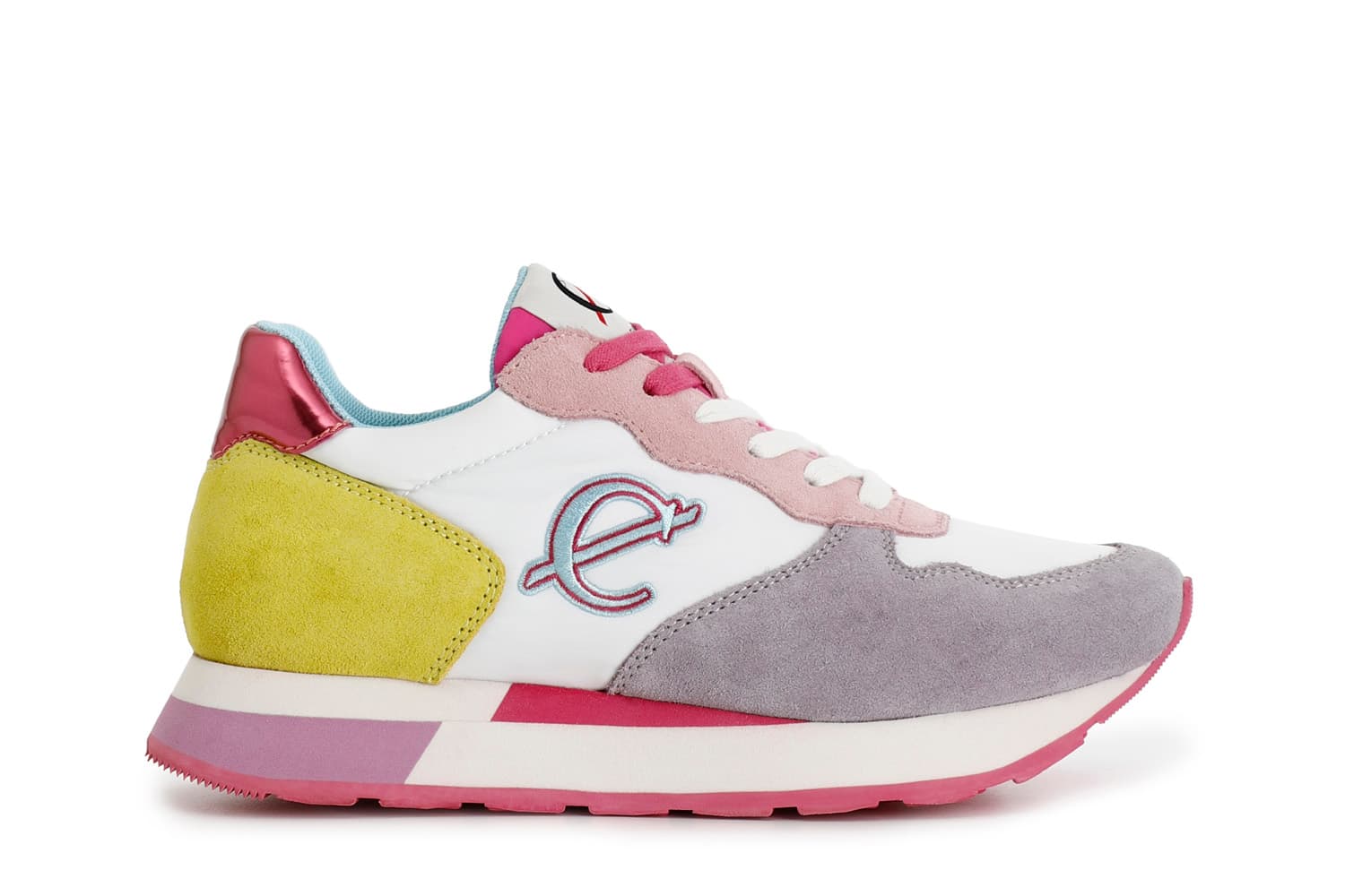 CafèNoir — Sneakers da donna in pelle scamosciata e tessuto multi glicine