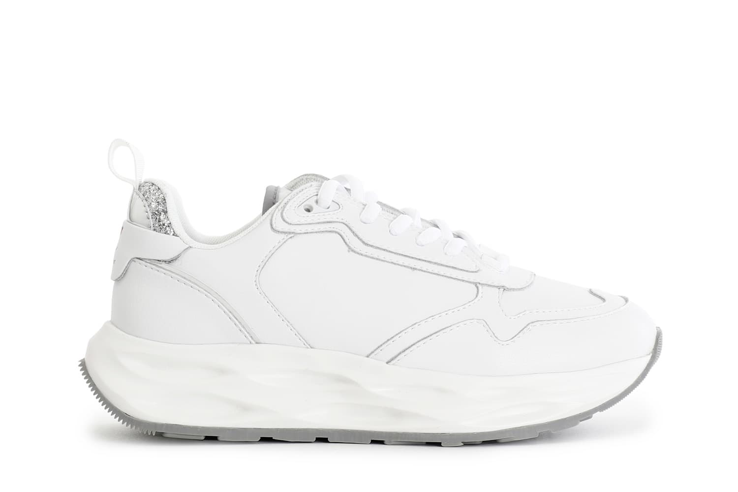 CafèNoir — Scarpe running con riporti specchio e glitter bianco