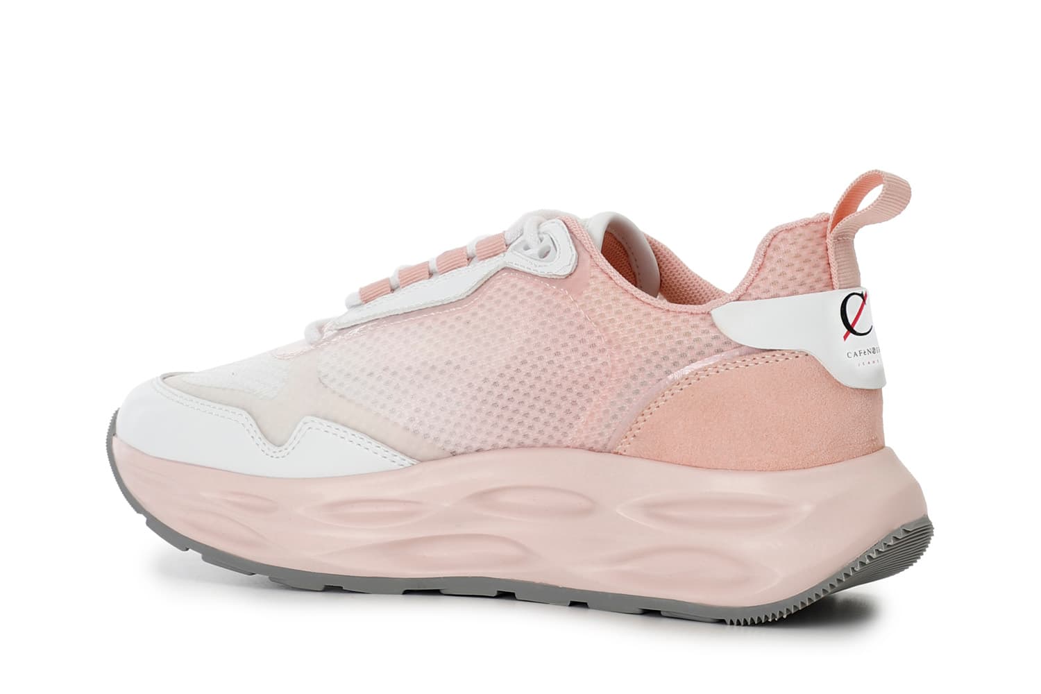 Scarpe running in tessuto cipria — vista 4
