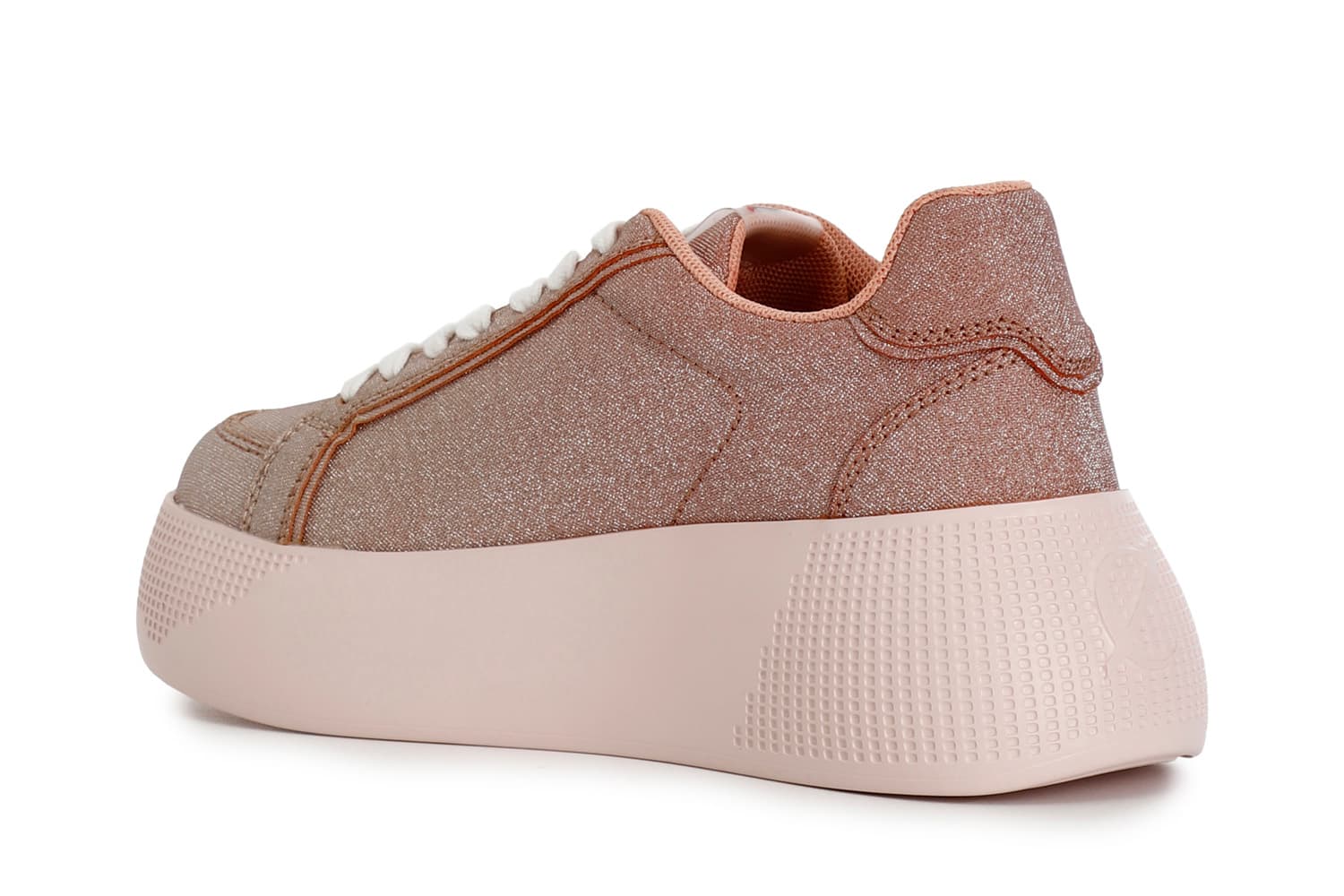 Sneakers in glitter sfumato pesca — vista 4