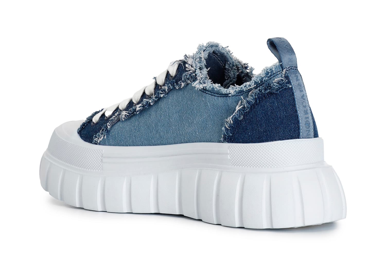 Sneakers in denim sfrangiato jeans — vista 2