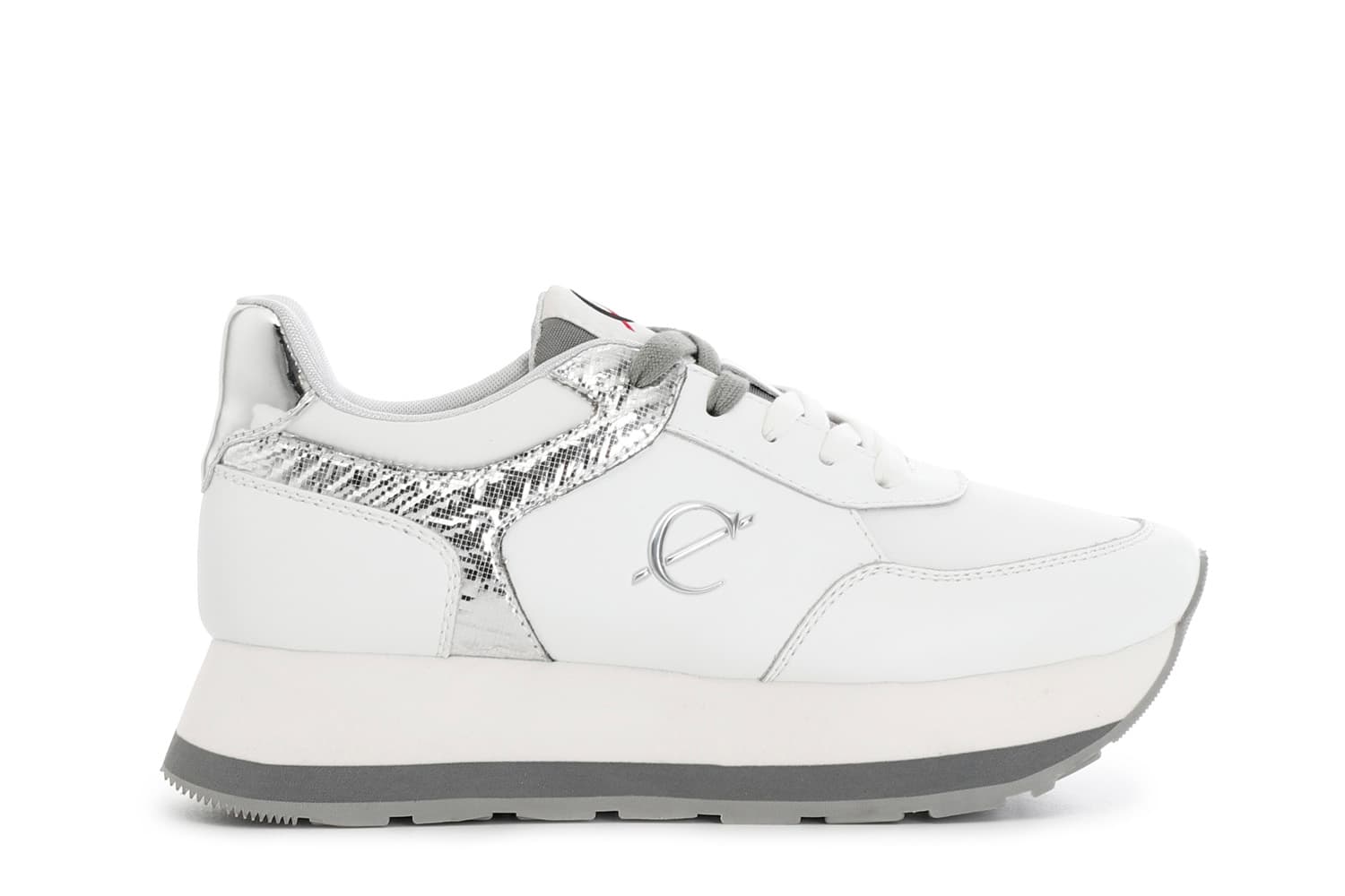 CafèNoir — Running da donna con riporti laminati bianco