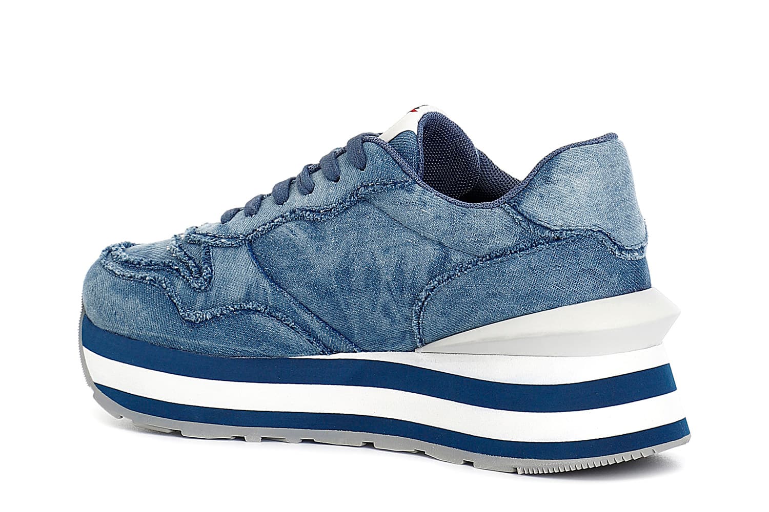Sneakers in tessuto sfrangiata jeans — vista 2