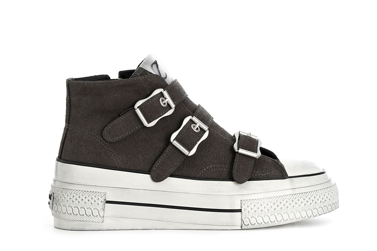Sneakers da donna mid 3 fibbie antracite — vista 3