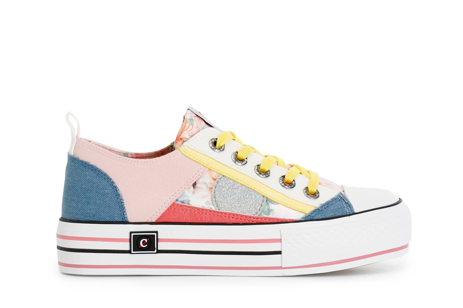 CafèNoir — Sneakers patchwork multi jeans