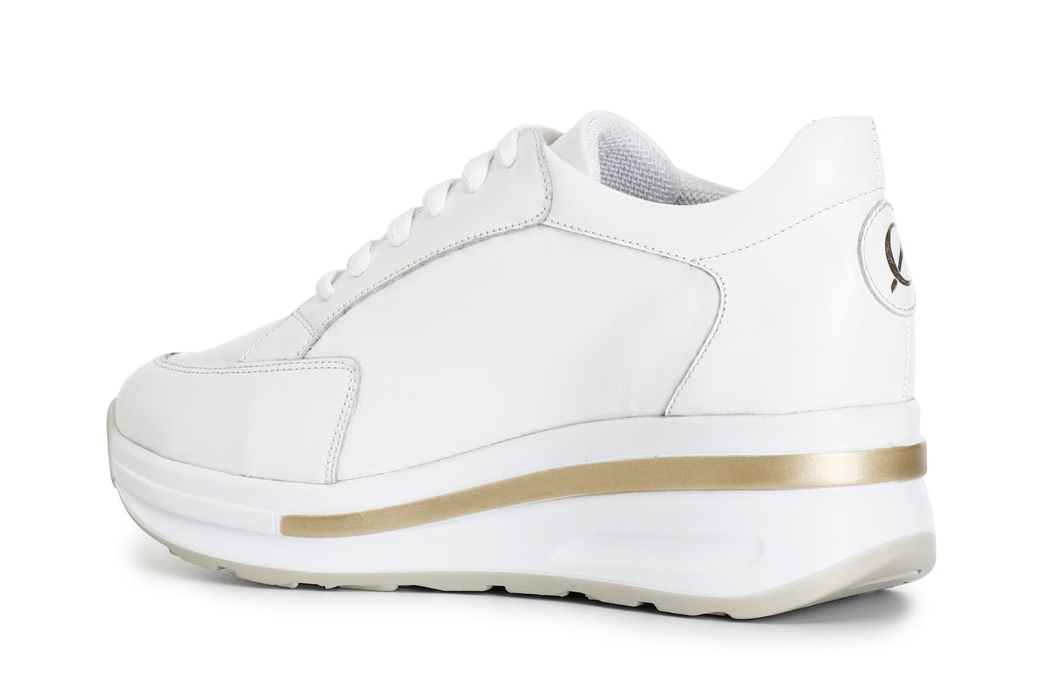 Sneakers in pelle bianco — vista 2