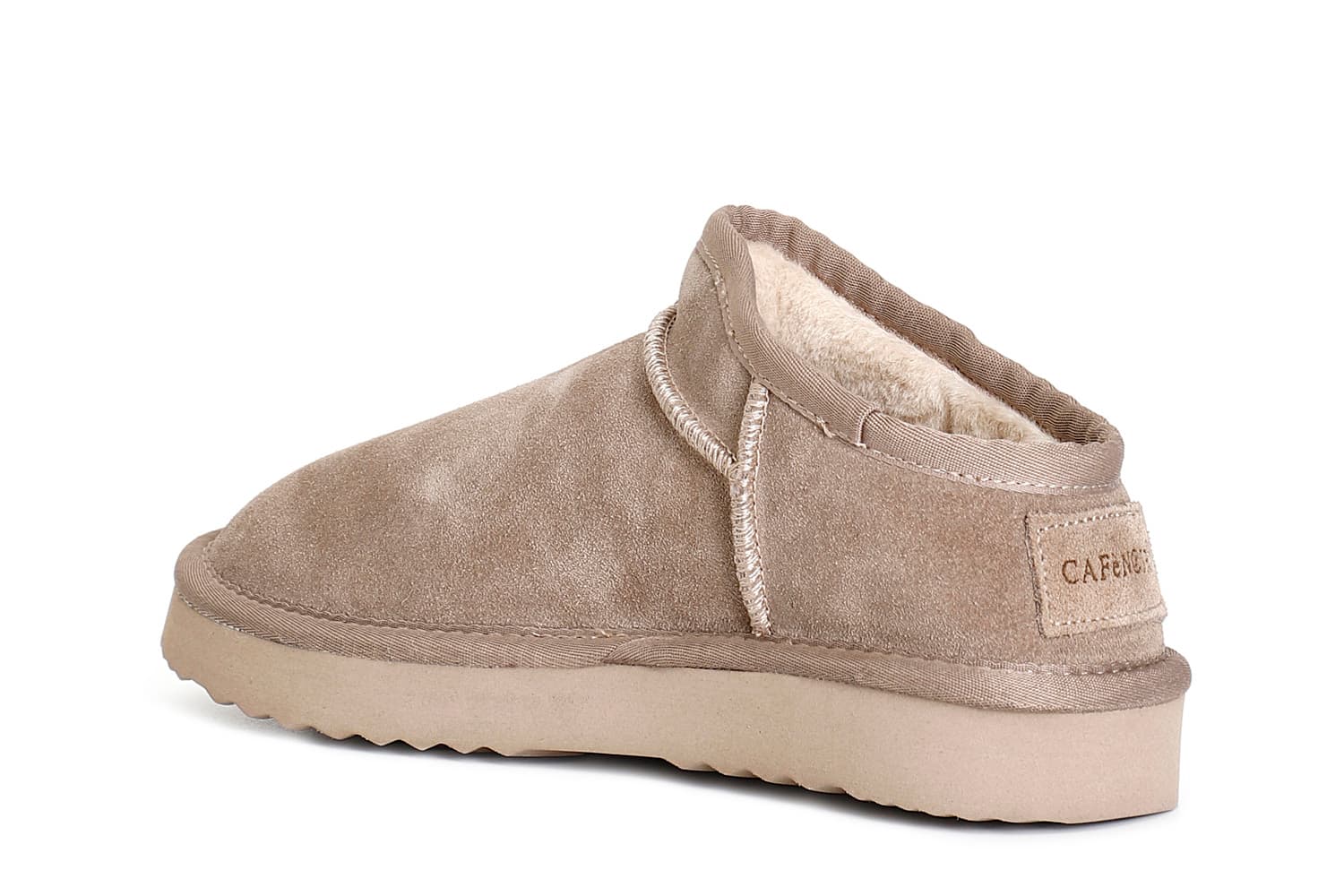 Sabot in pelle scamosciata taupe — vista 2