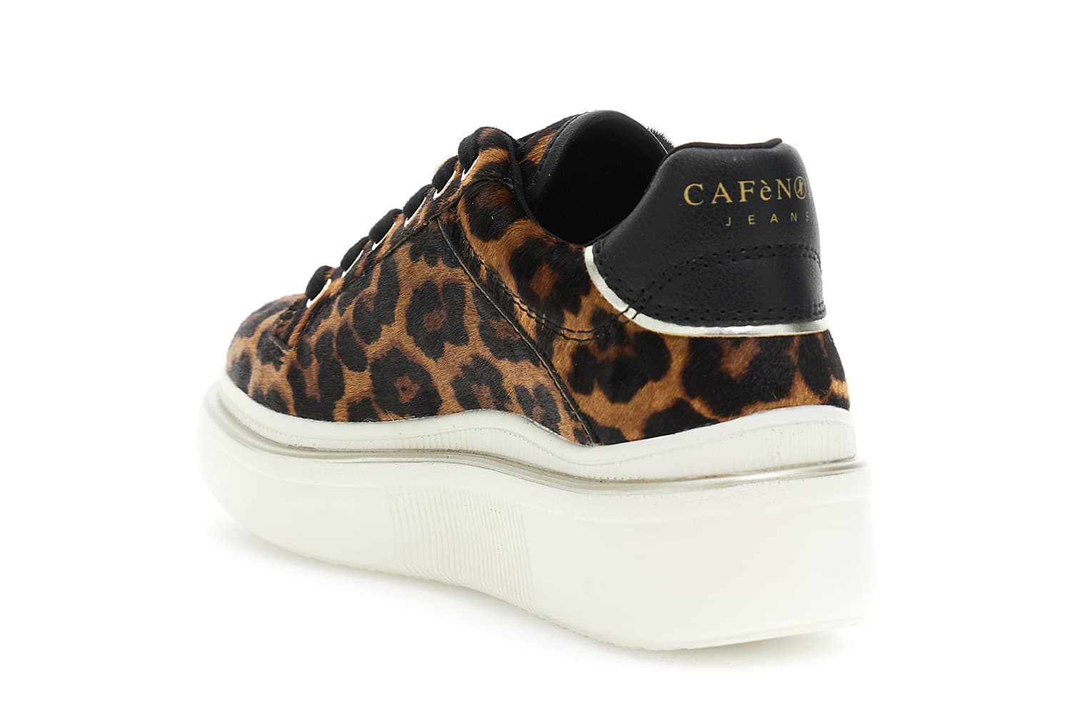 Sneakers allacciata in pelle effetto cavallino maculato — vista 4