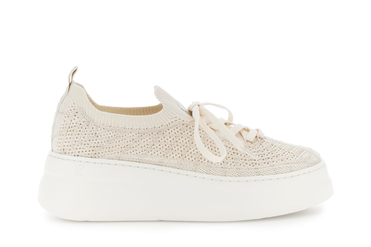 CafèNoir — Sneakers slip-on con lacci off white