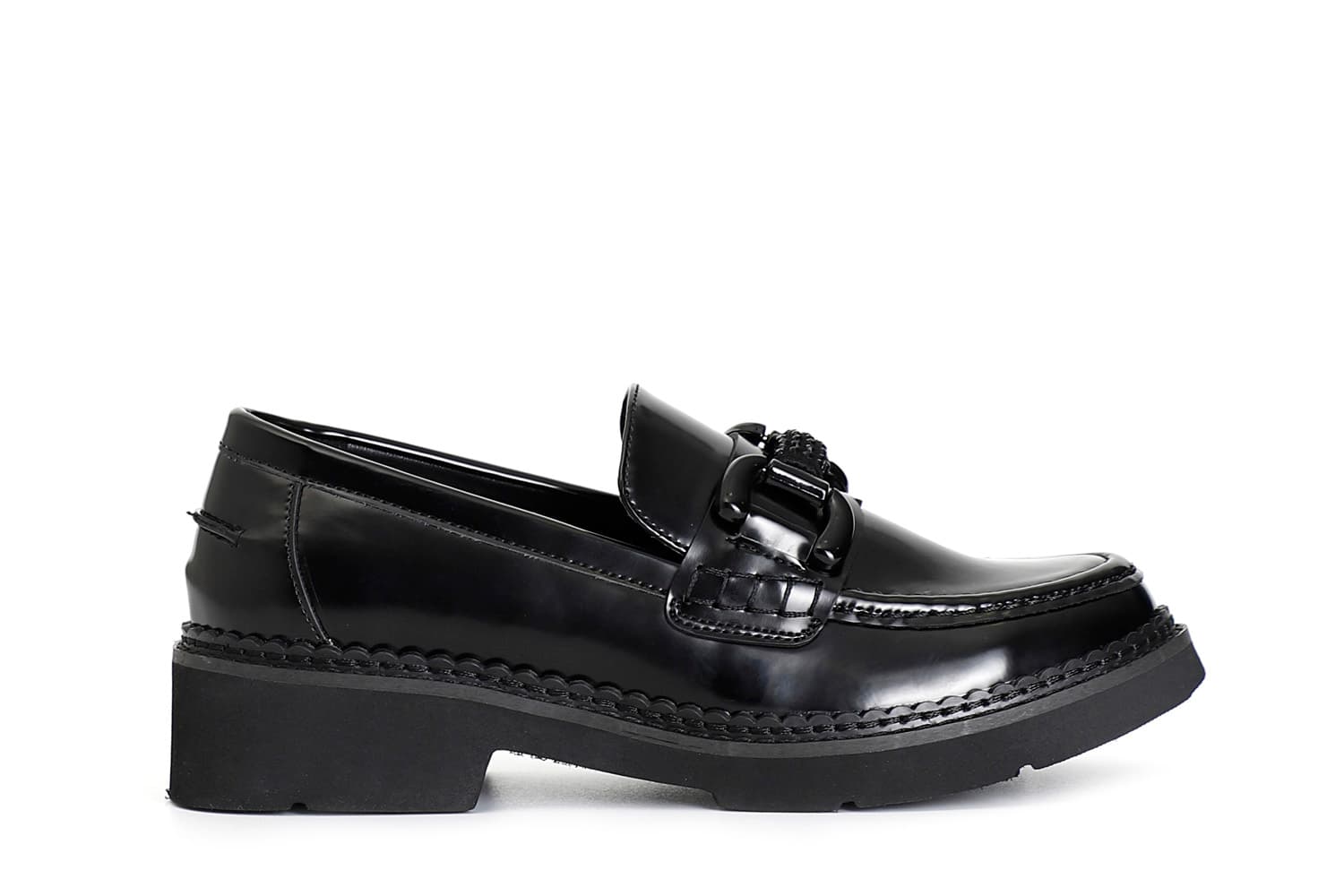 CafèNoir — Mocassino da donna con morsetto strass nero