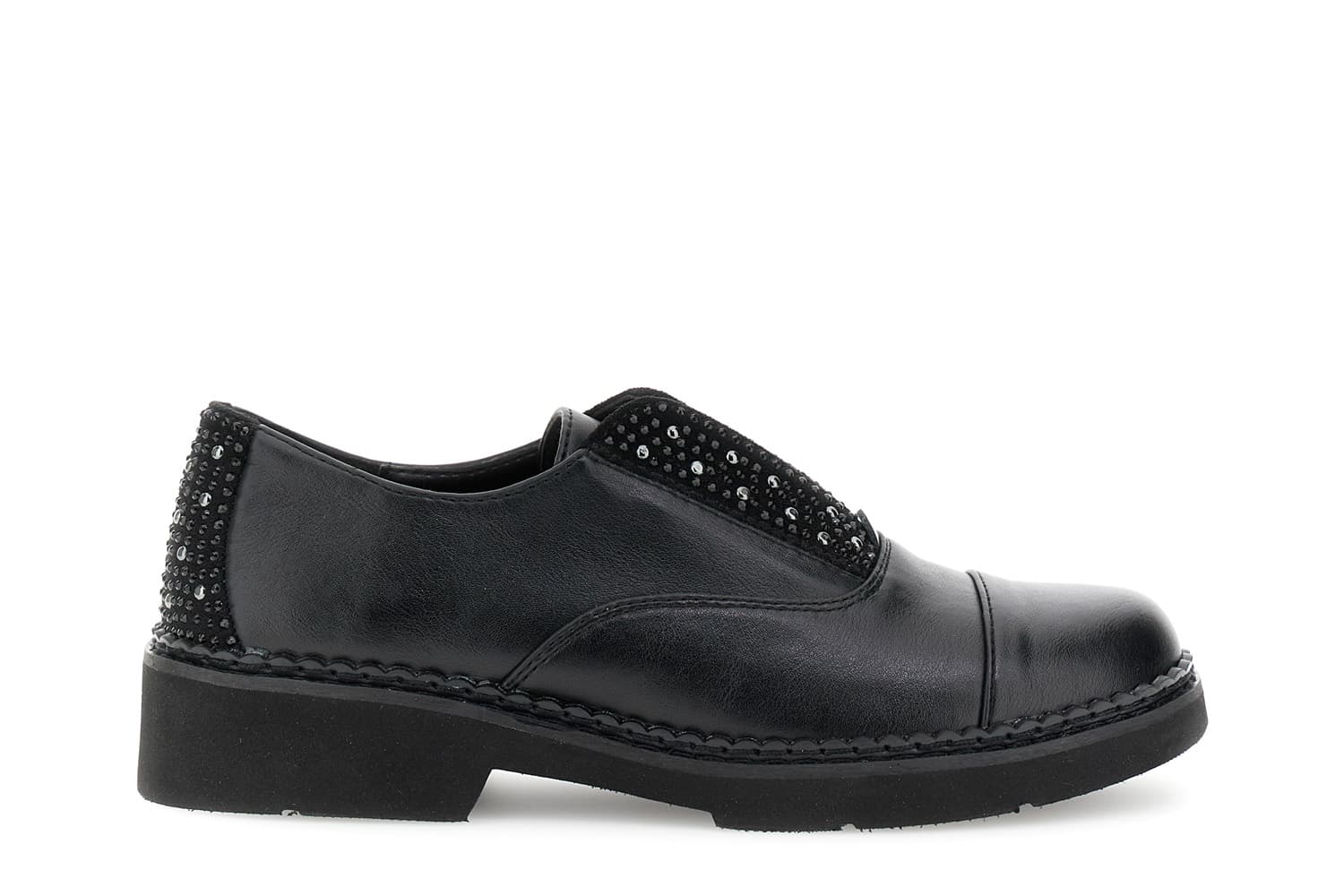CafèNoir — Derby con inserti di strass e borchie nero