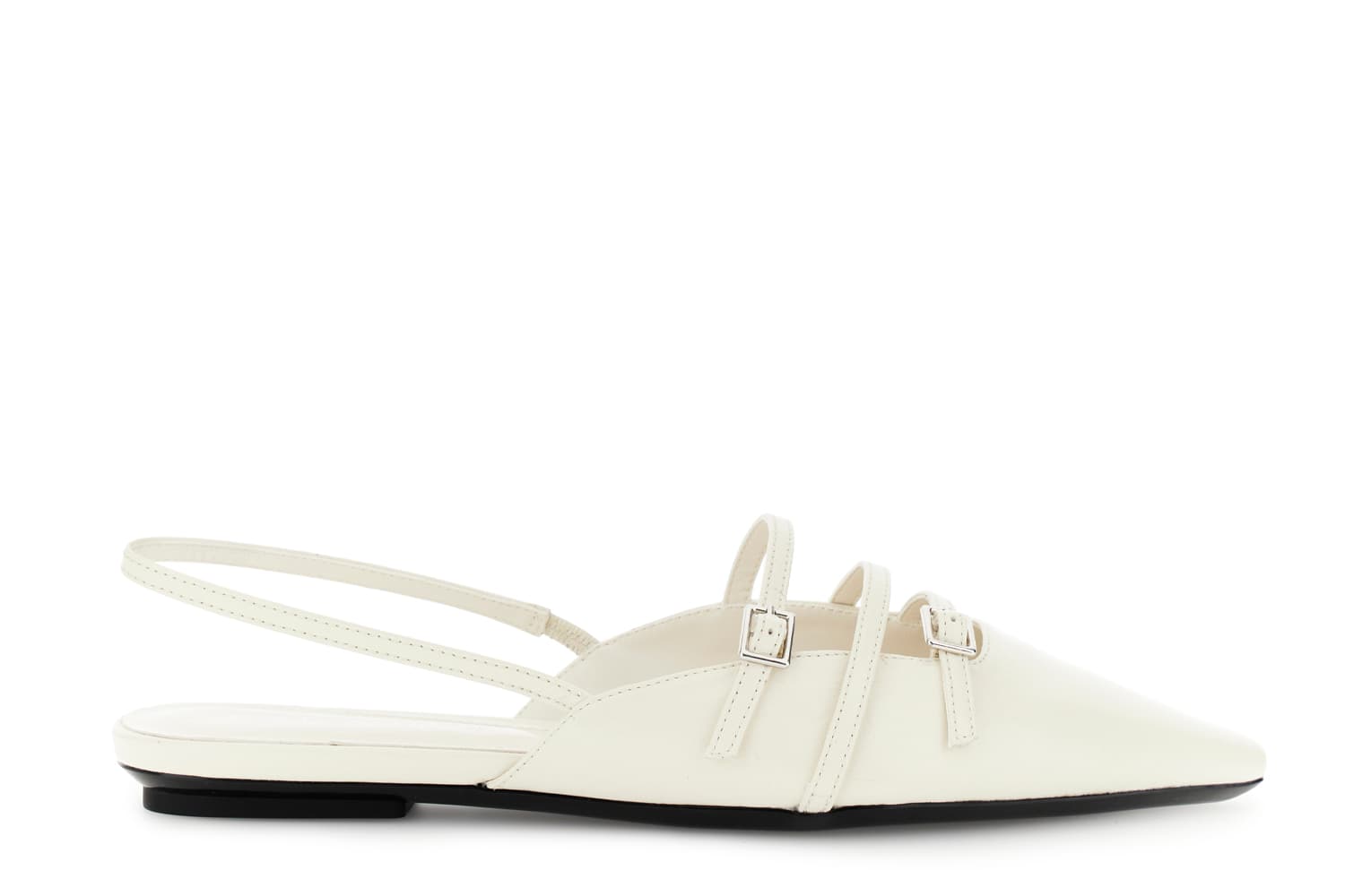 CafèNoir — Slingback in pelle con cinturini osso