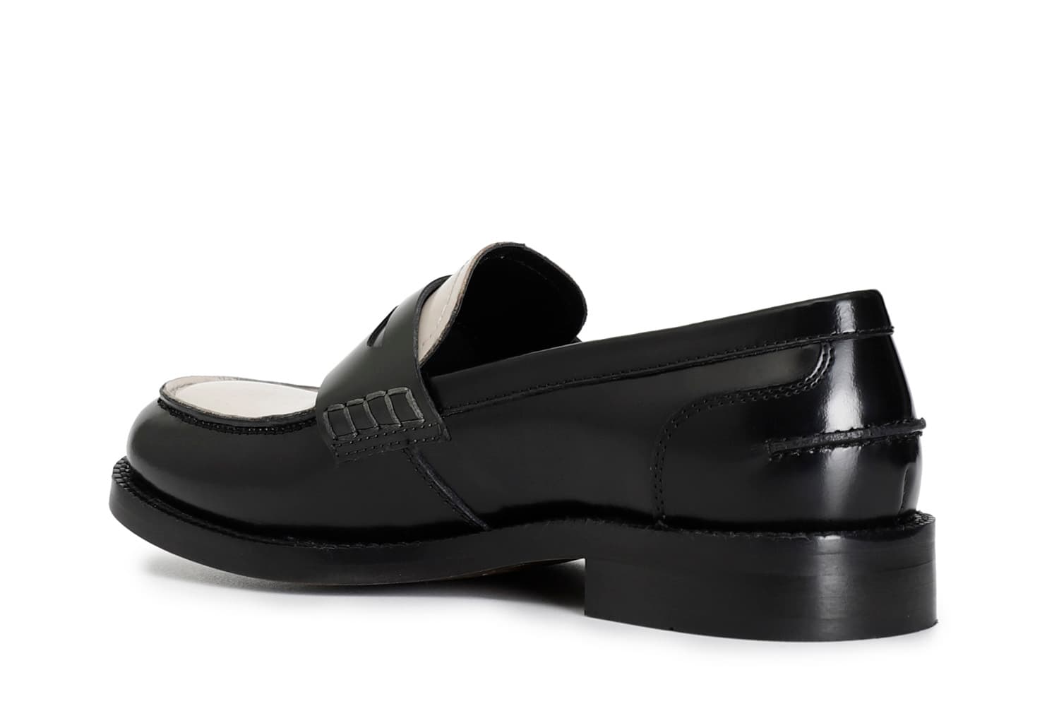 Mocassino da donna in pelle abrasivata in tre colori con accessorio multi nero — vista 2