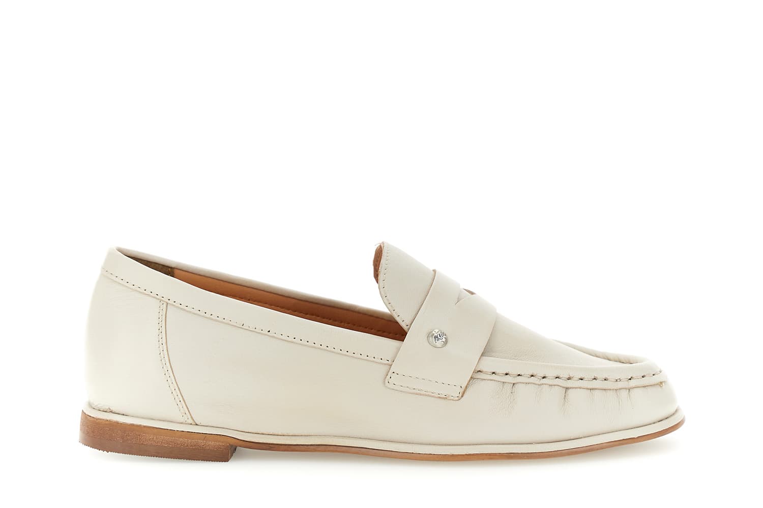 CafèNoir — Mocassini in nappa con pence off white