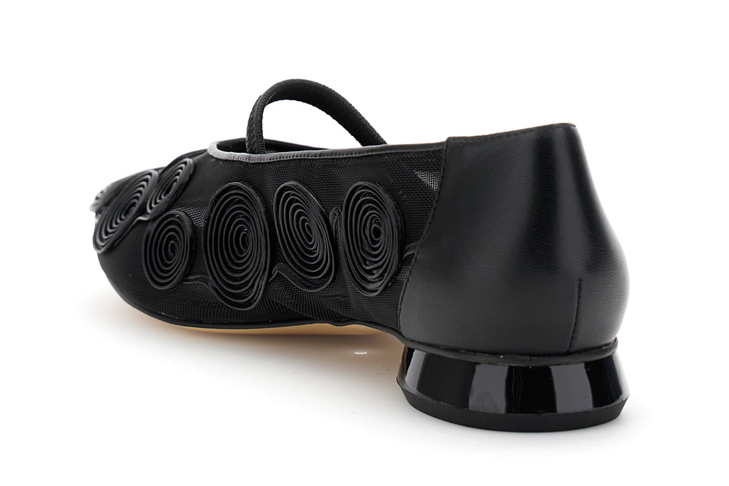 Ballerine con ricamo cornely nero — vista 2