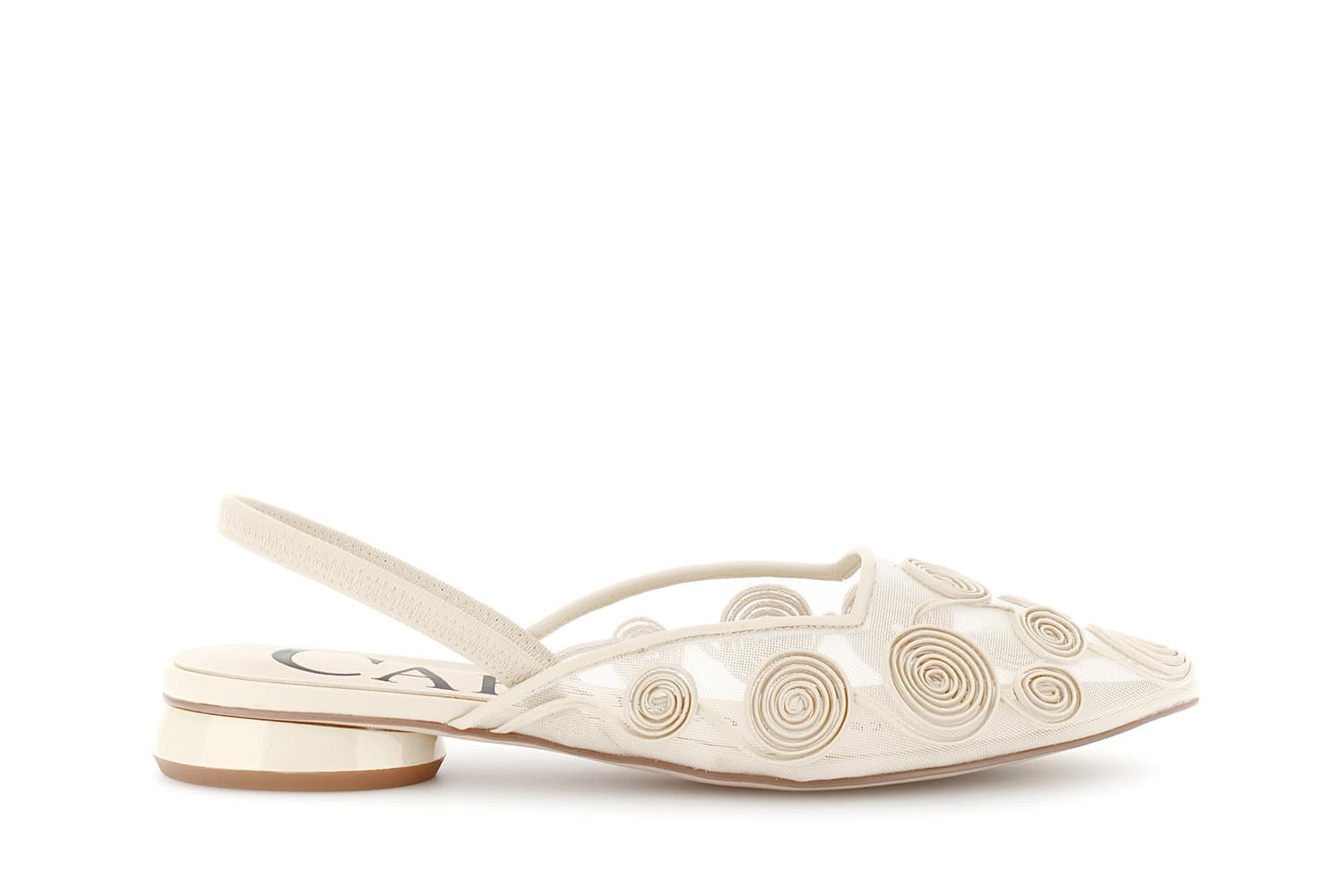 CafèNoir — Slingback con ricamo cornely beige