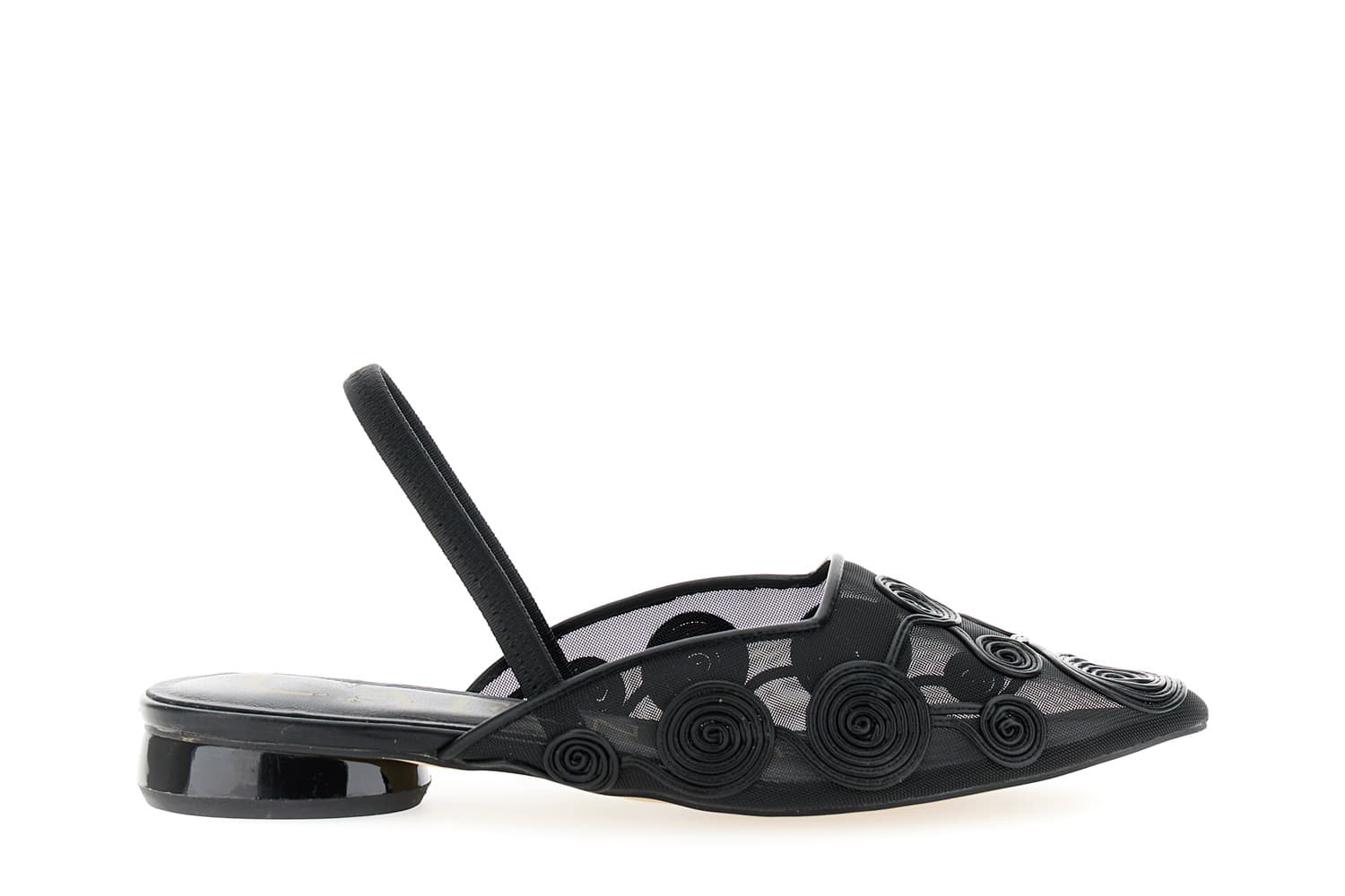 CafèNoir — Slingback con ricamo cornely nero