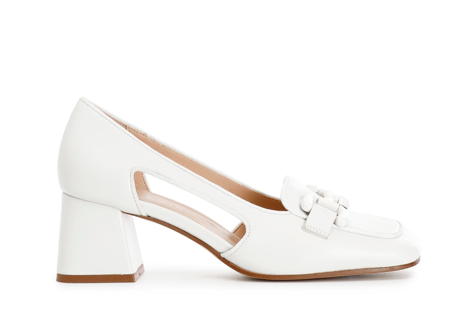 CafèNoir — Scarpe in nappa con morsetto bianco