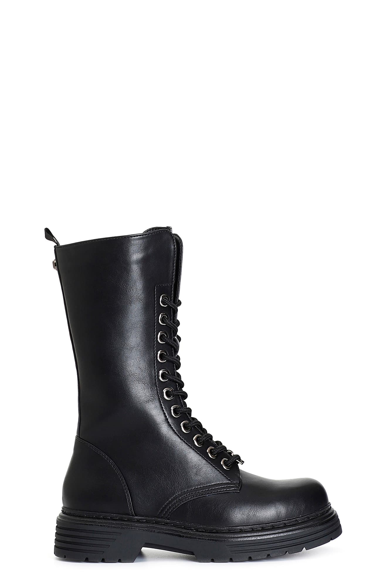 CafèNoir — Stivaletto da donna allacciato in similpelle nero