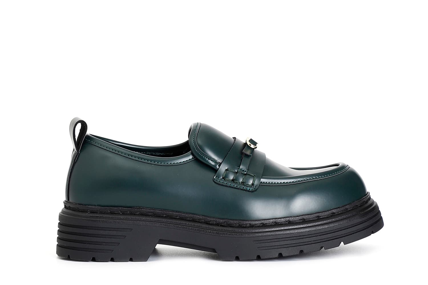CafèNoir — Mocassino da donna in similpelle spazzolato verde