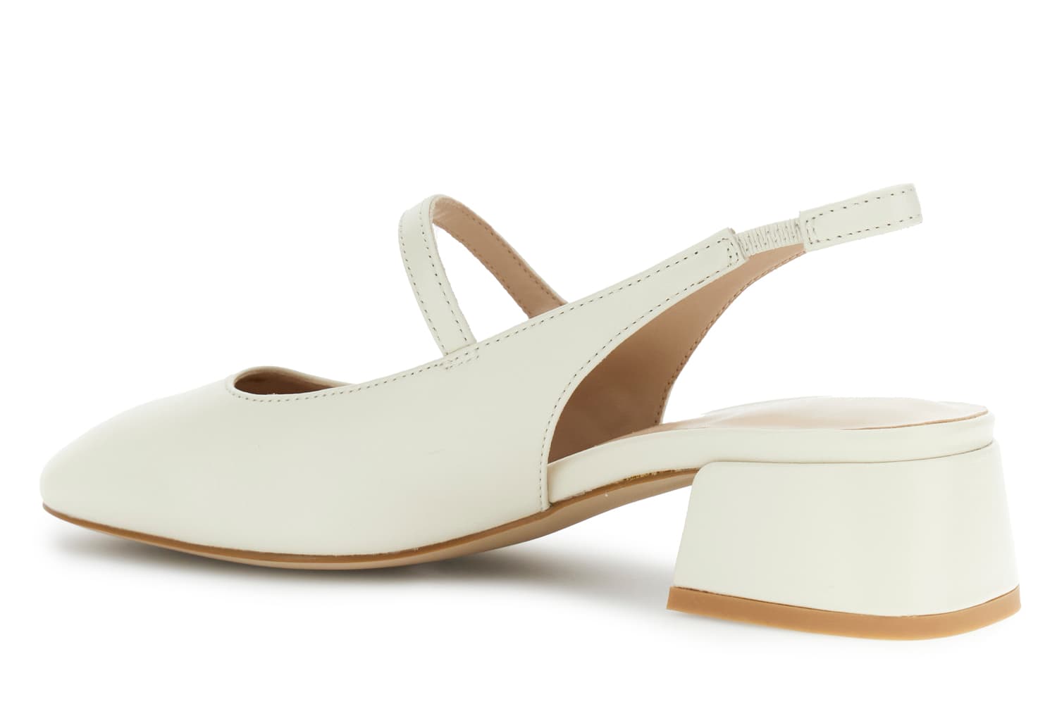 Slingback in pelle vernice con accessorio bottone osso — vista 4