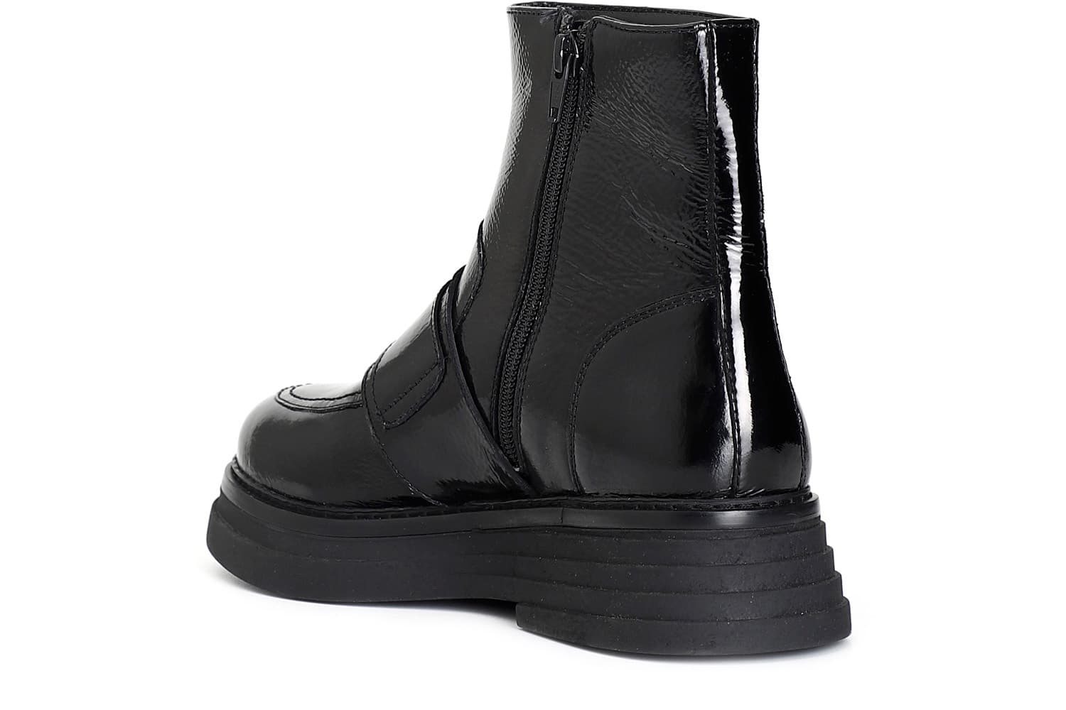 Tronchetto da donna in naplak con accessorio nero — vista 2