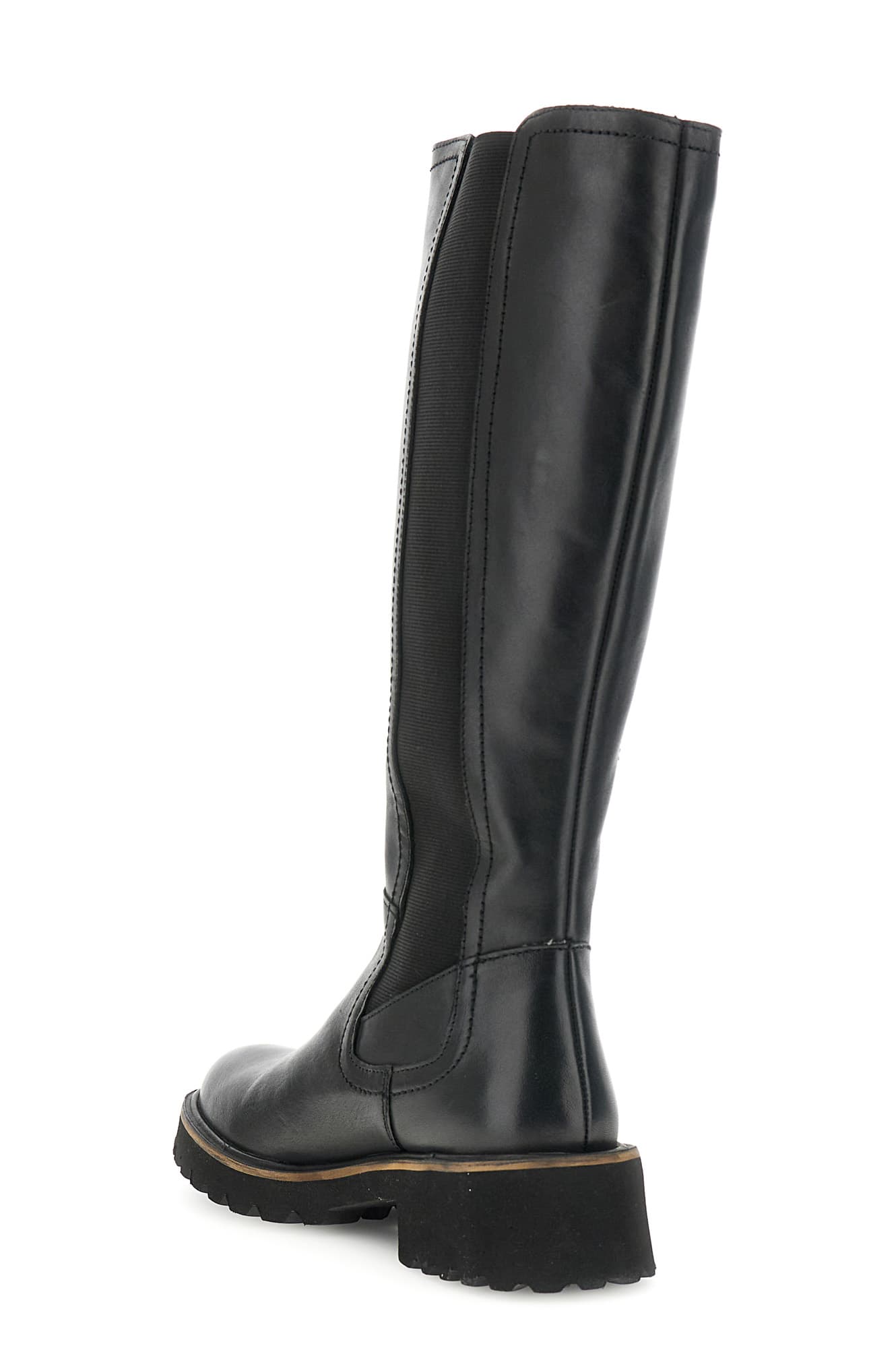 Stivale in pelle con elastici nero — vista 2