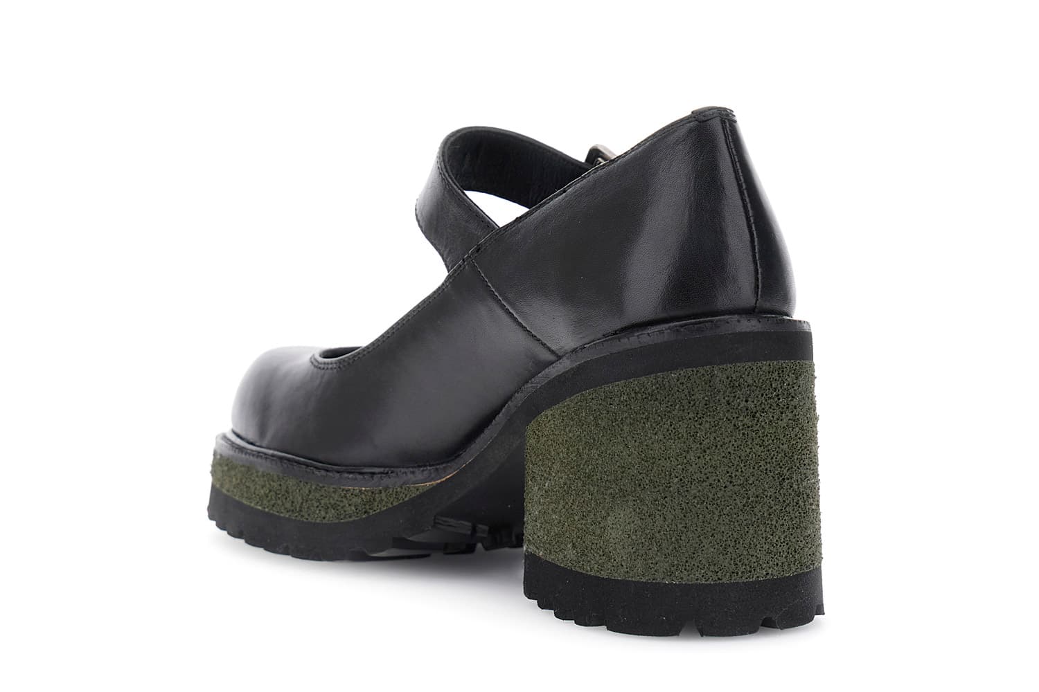 Décolleté in pelle con fibbia nero — vista 4
