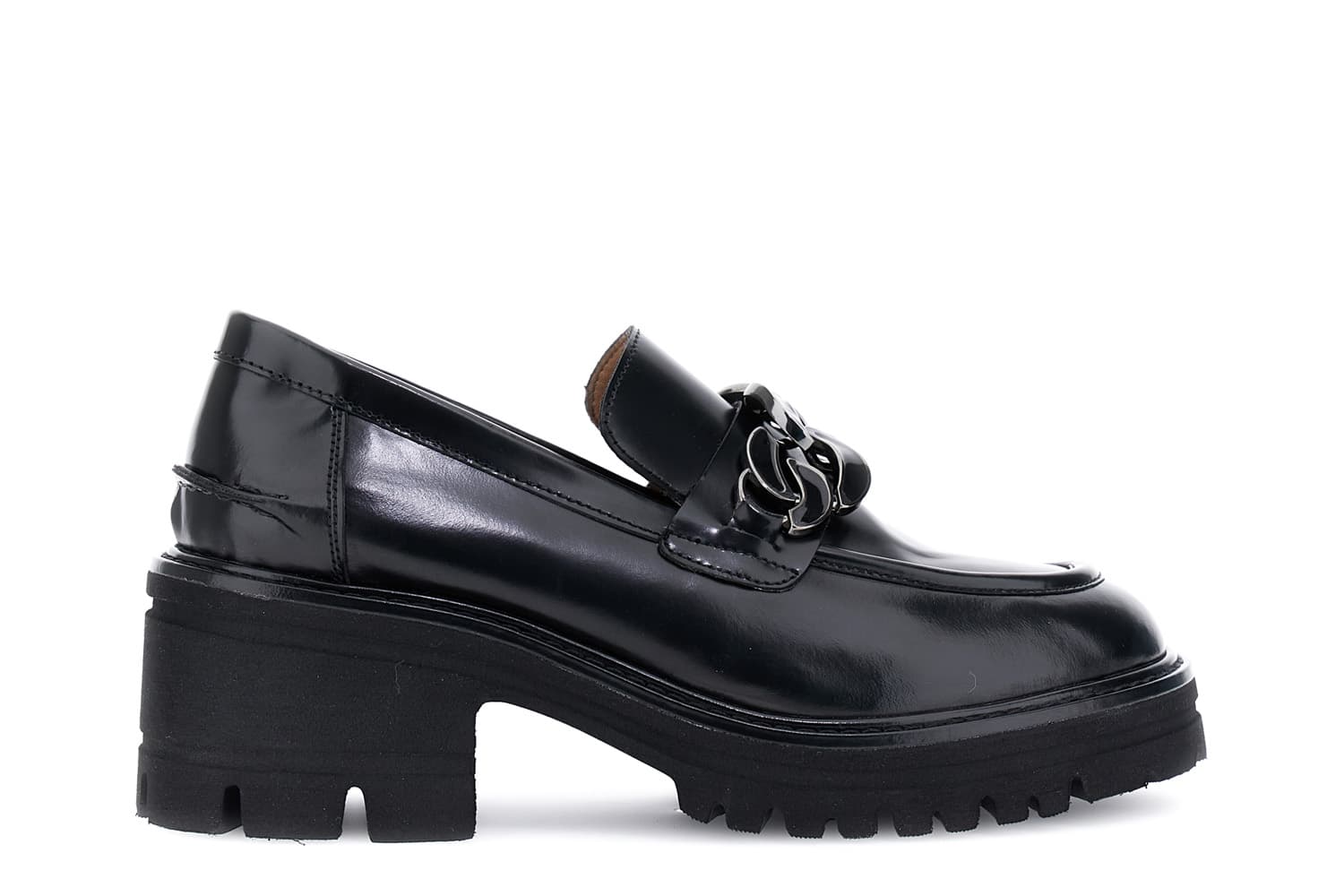 CafèNoir — Mocassini in pelle spazzolata con accessorio nero