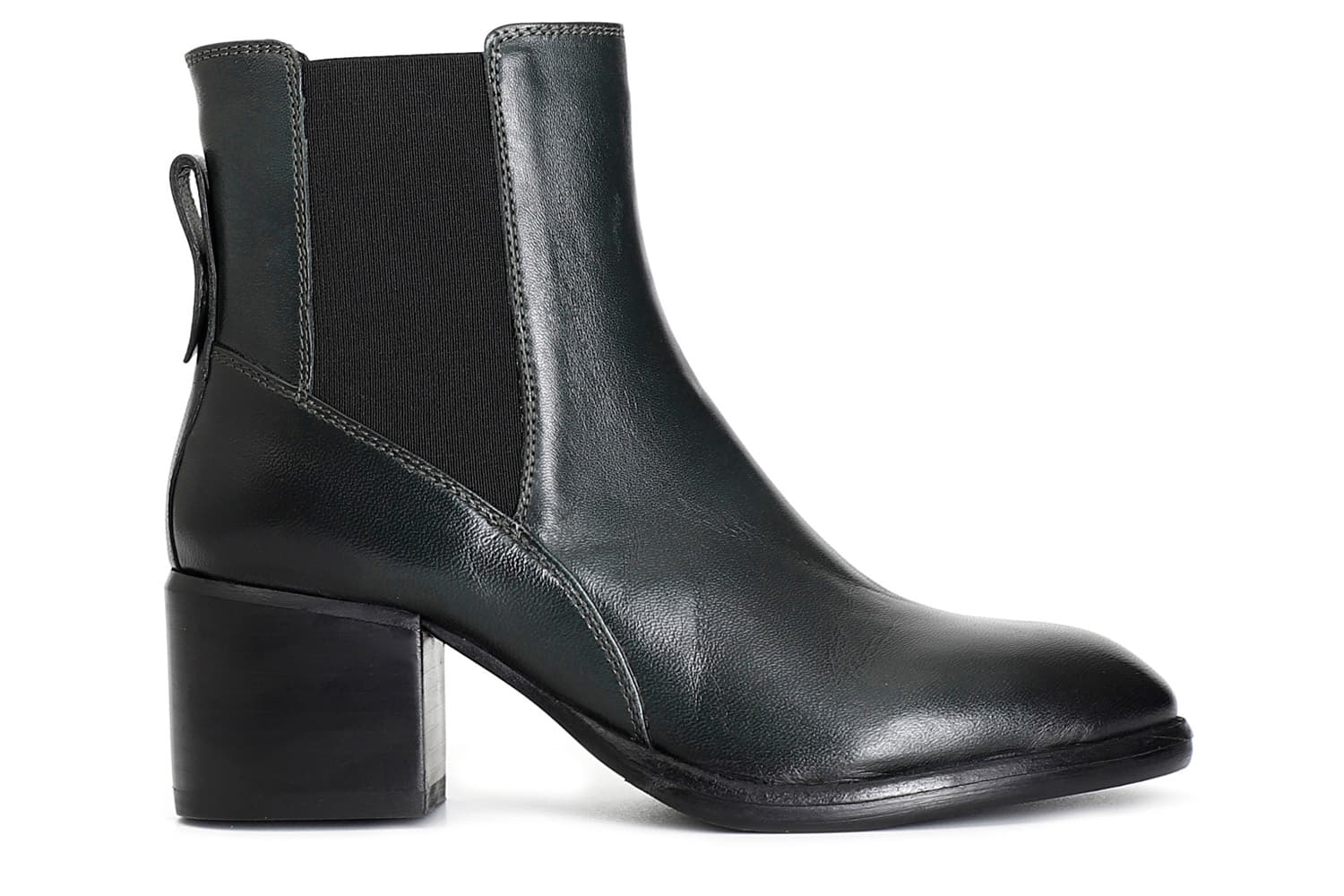 CafèNoir — Tronchetto da donna in pelle con elastici bosco