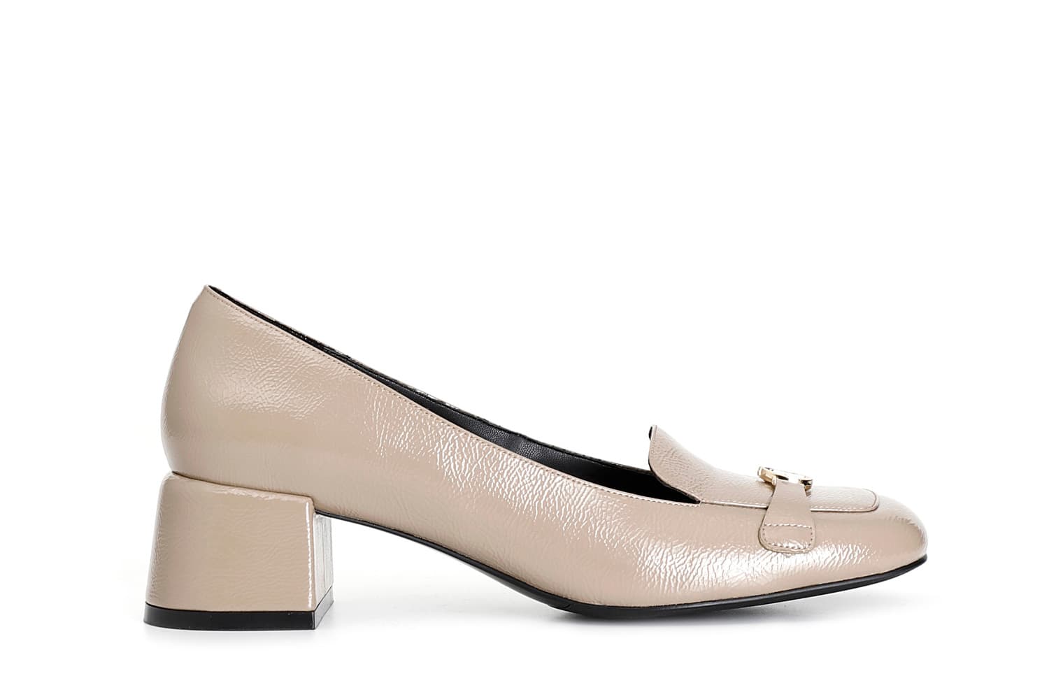 CafèNoir — Ballerina con vaschetta e accessorio in naplak taupe
