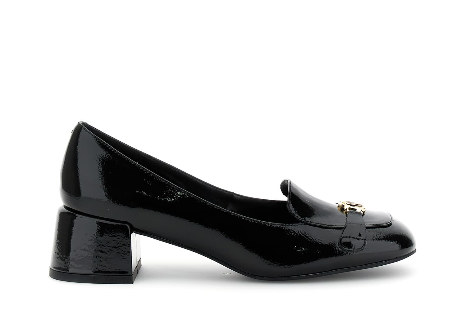 CafèNoir — Ballerina con vaschetta e accessorio in naplak nero