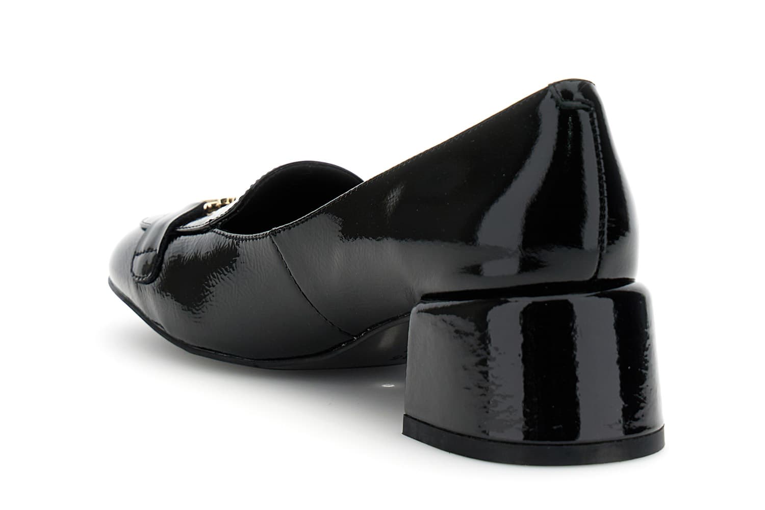 Ballerina con vaschetta e accessorio in naplak nero — vista 2