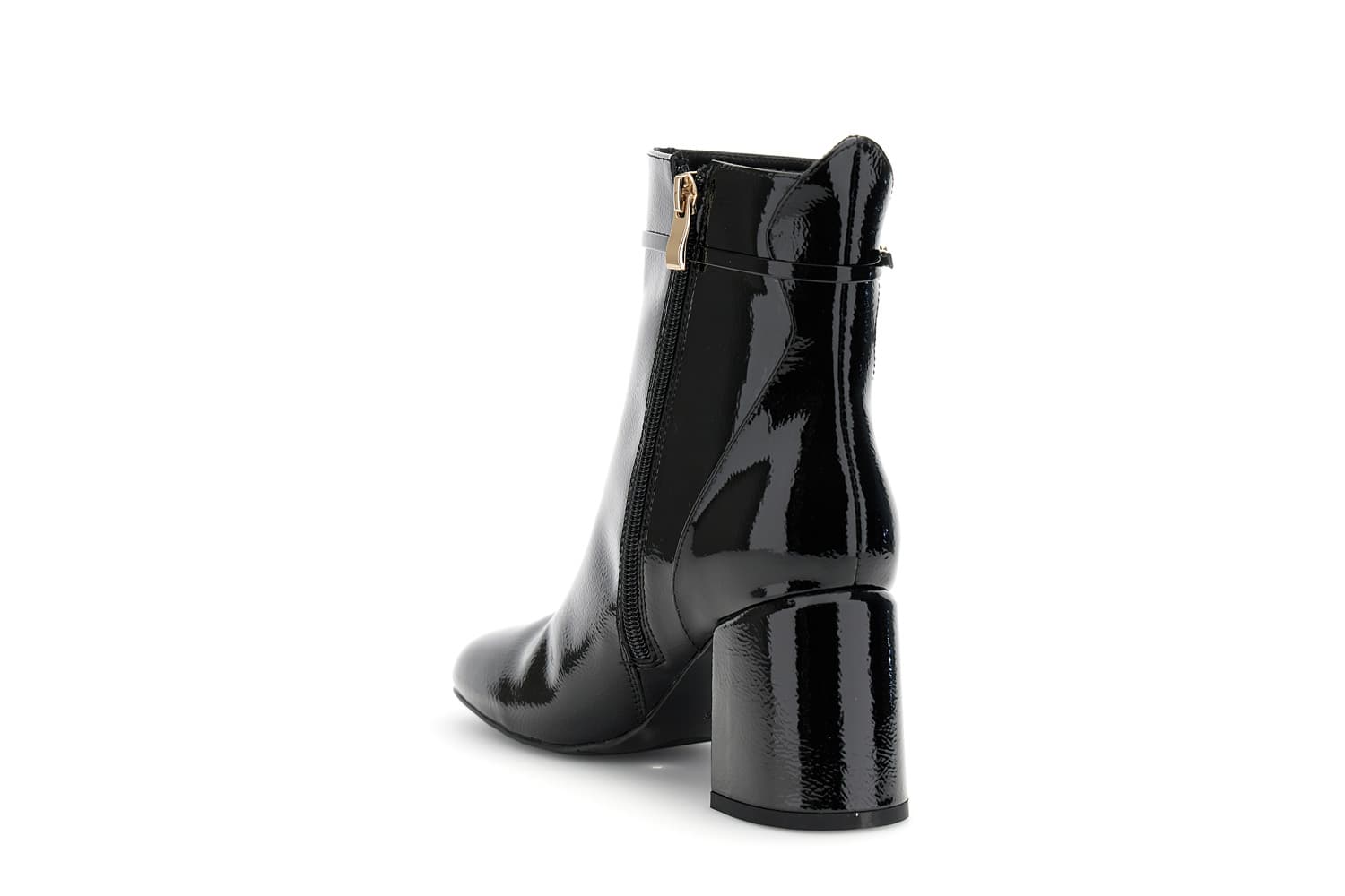 Tronchetto da donna con fibbia in pelle naplak nero — vista 2