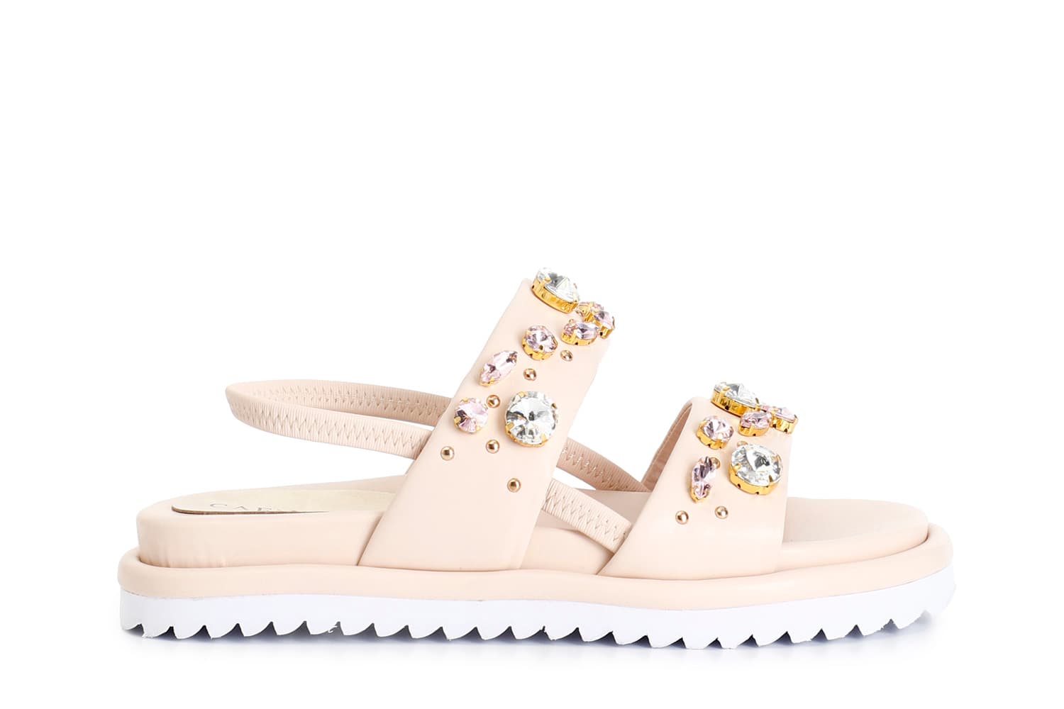 Sandali frate con strass pesca — vista 3