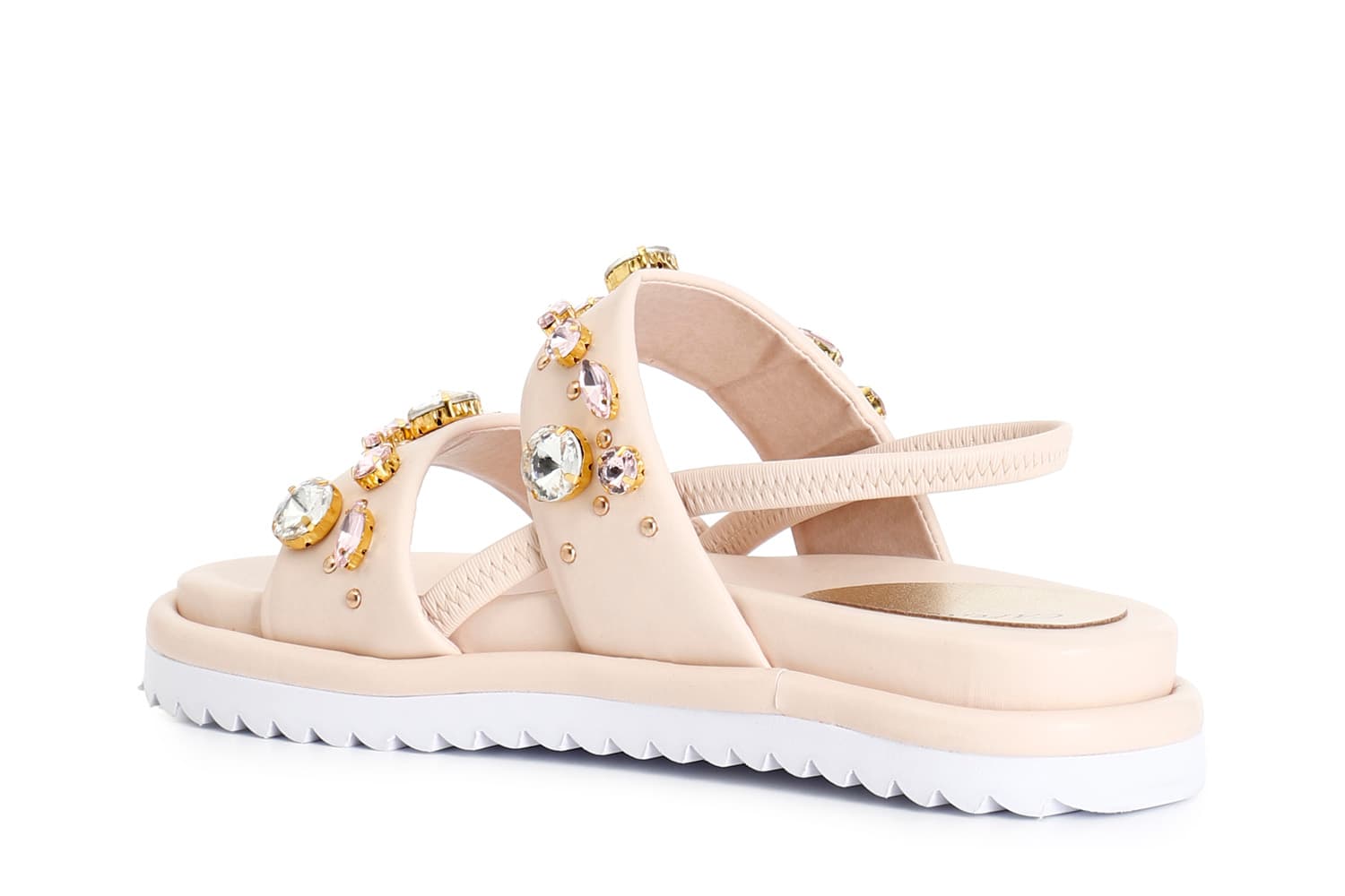 Sandali frate con strass pesca — vista 2