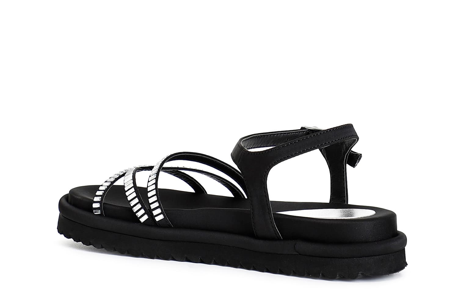 Sandali frate con strass nero — vista 2