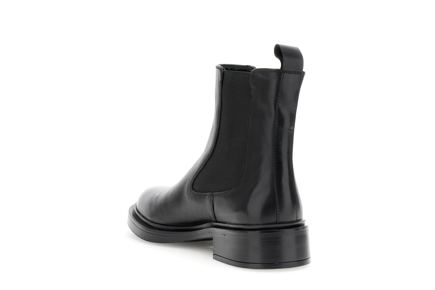 Tronchetti in pelle con elastico nero — vista 2