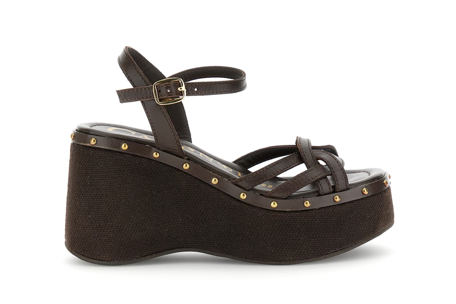 Sandali gilda in pelle con zeppa t.moro — vista 3