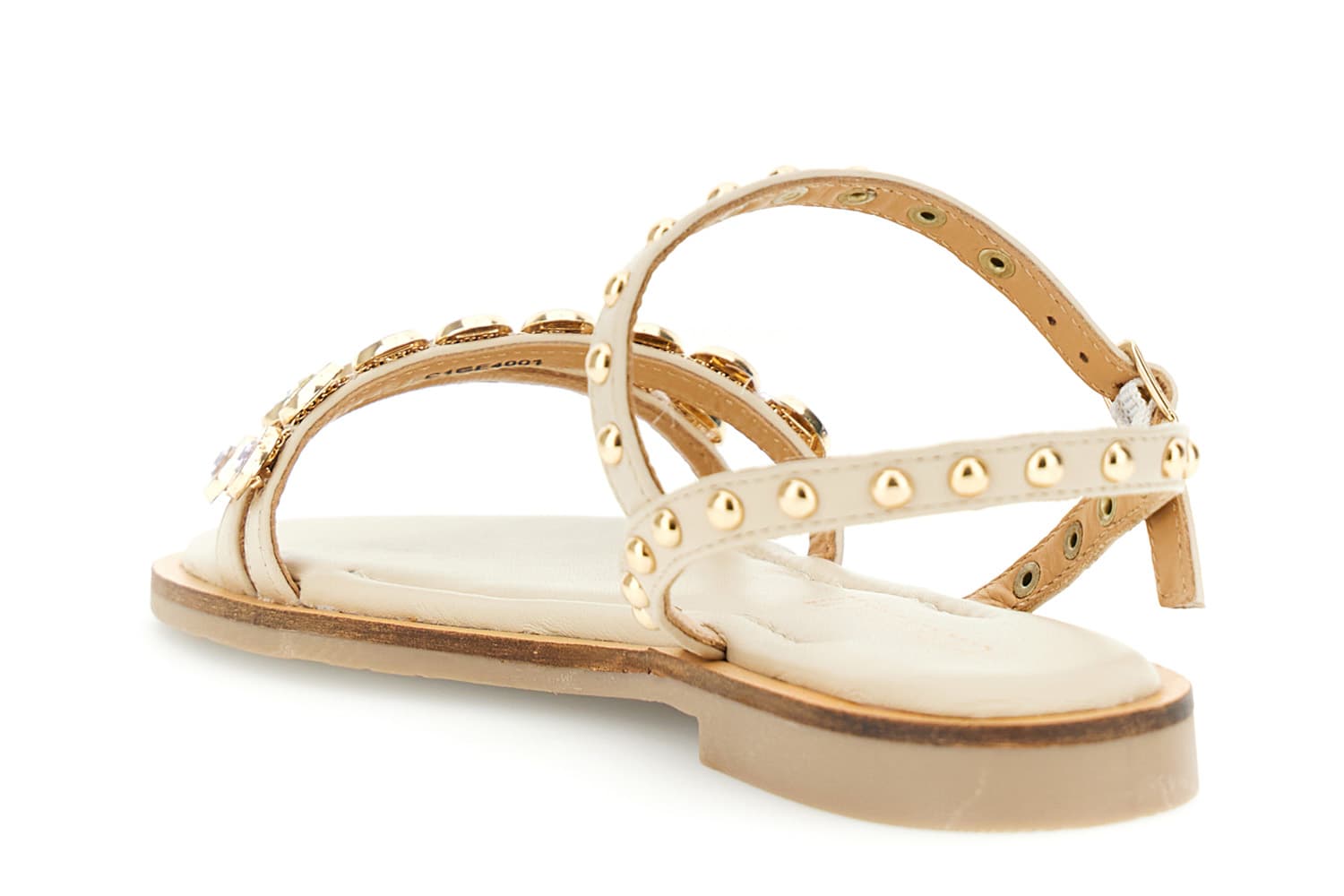 Sandali gilda in nappa con accessori beige — vista 2