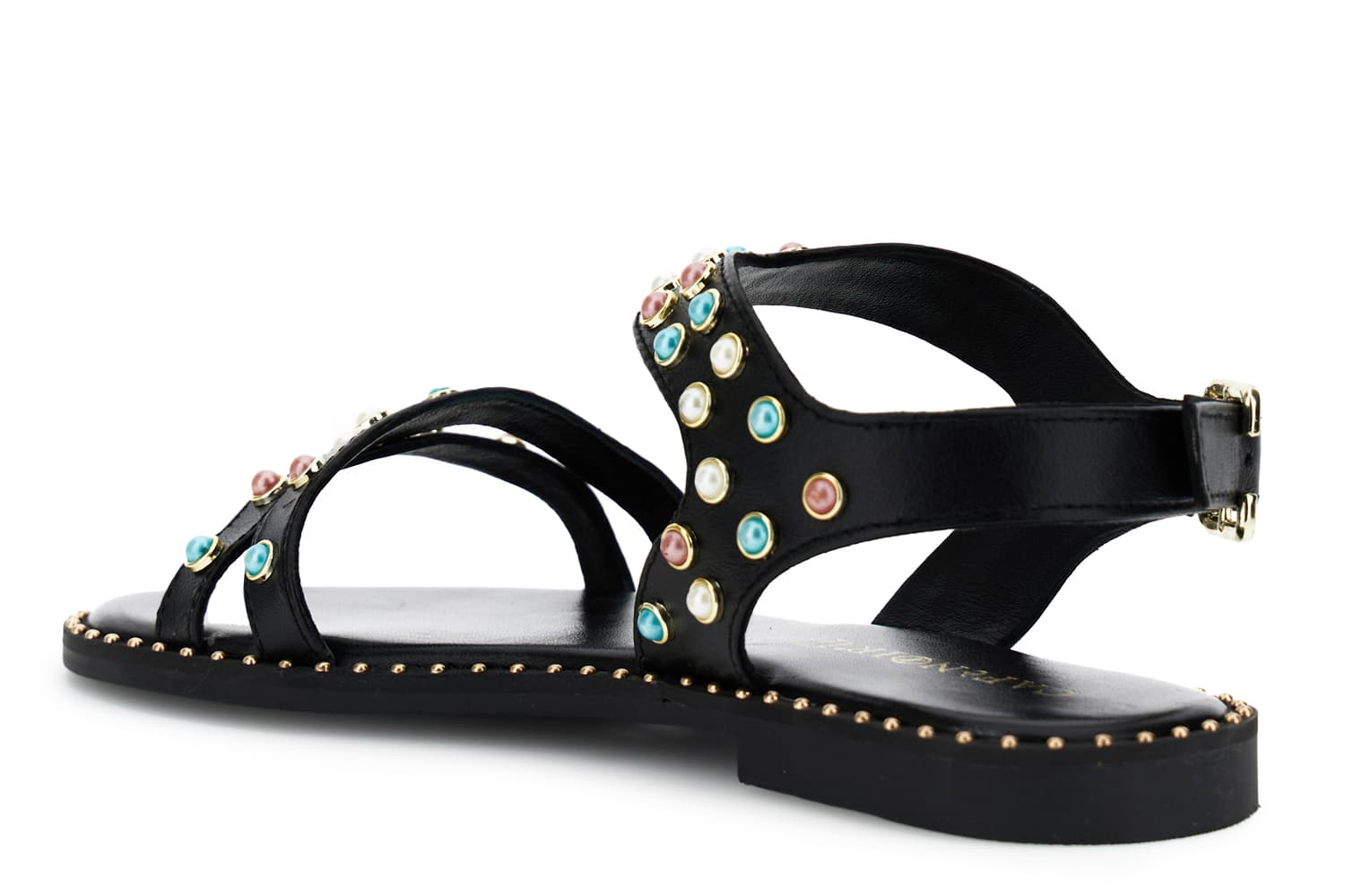 Sandali gilda in pelle nero — vista 2