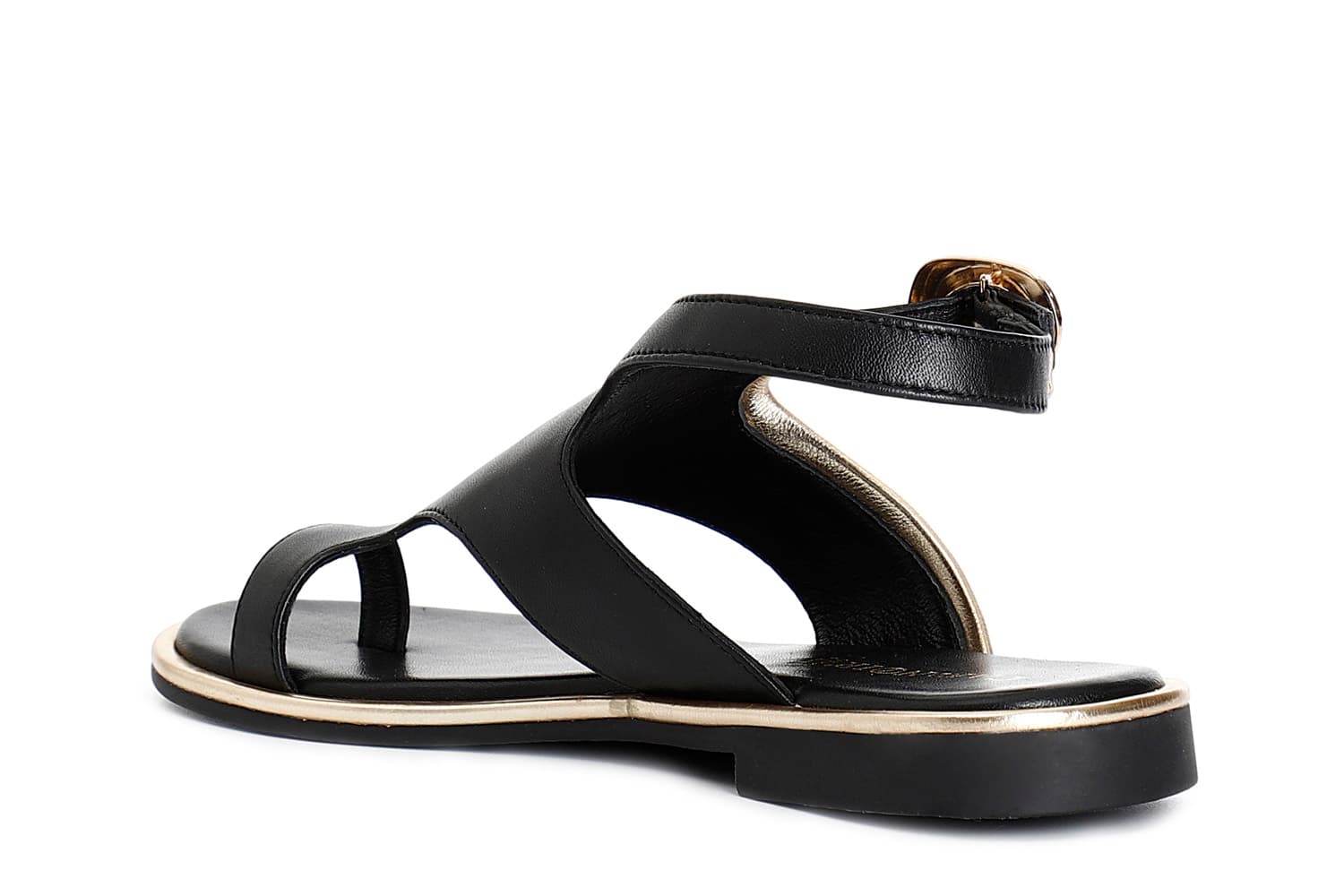Sandali infrapollice in pelle nero — vista 2