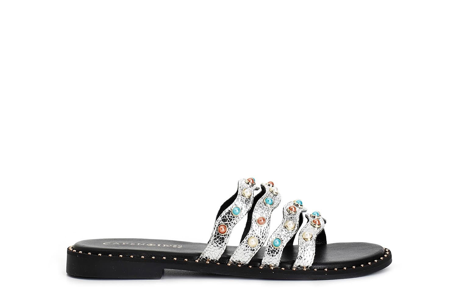CafèNoir — Ciabatta multi listini con cabochon argento