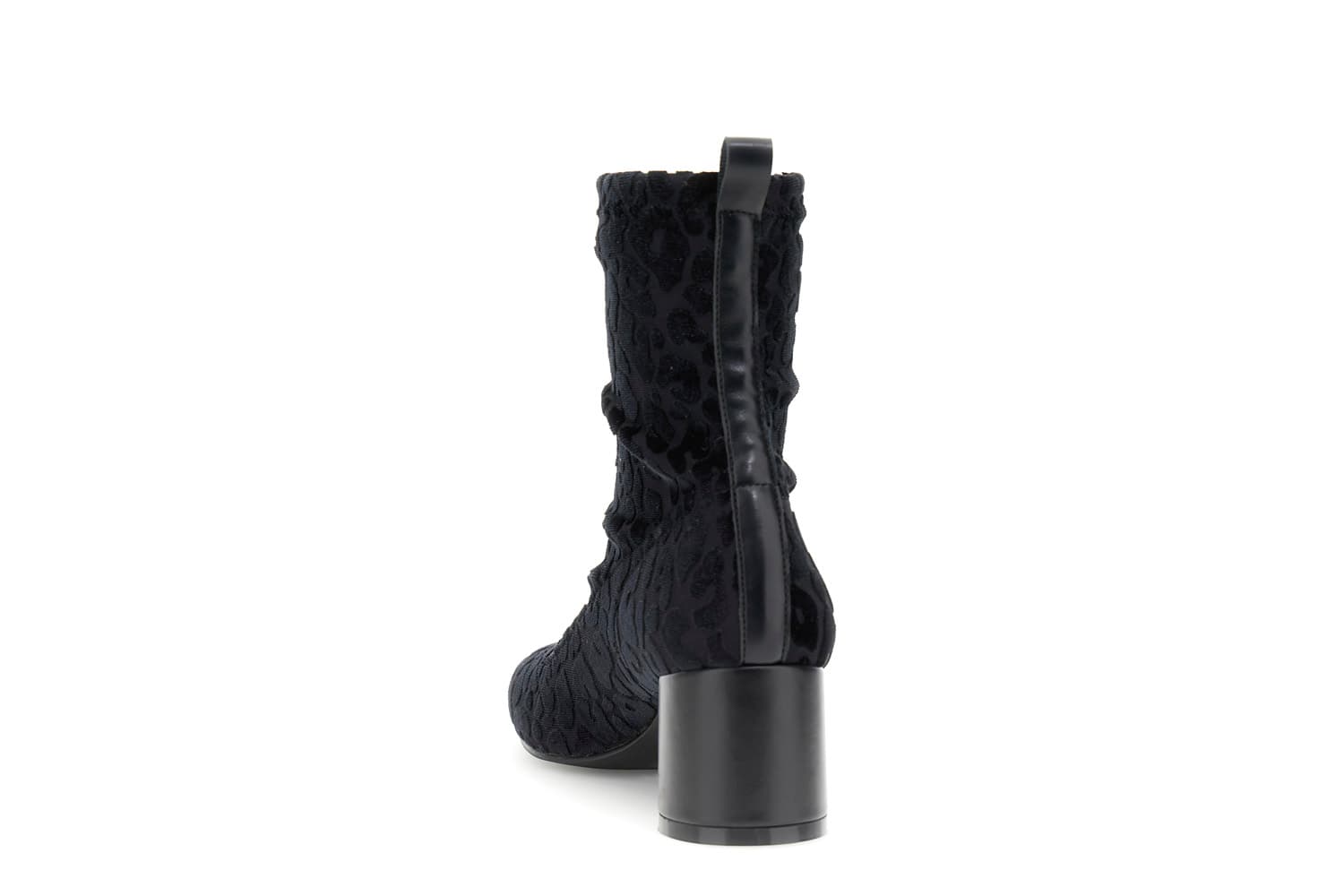 Tronchetti in tessuto elasticizzato nero/nero — vista 2