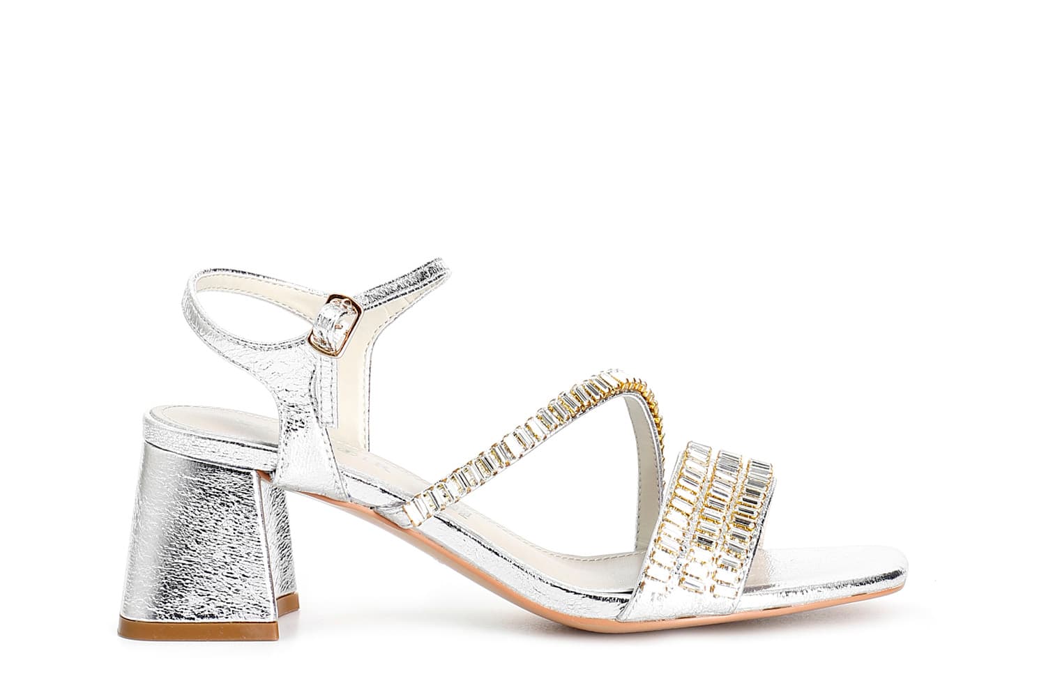 Sandali gilda con strass argento — vista 3