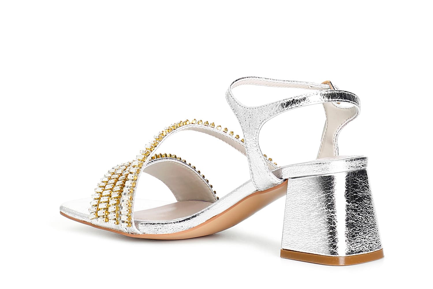 Sandali gilda con strass argento — vista 4