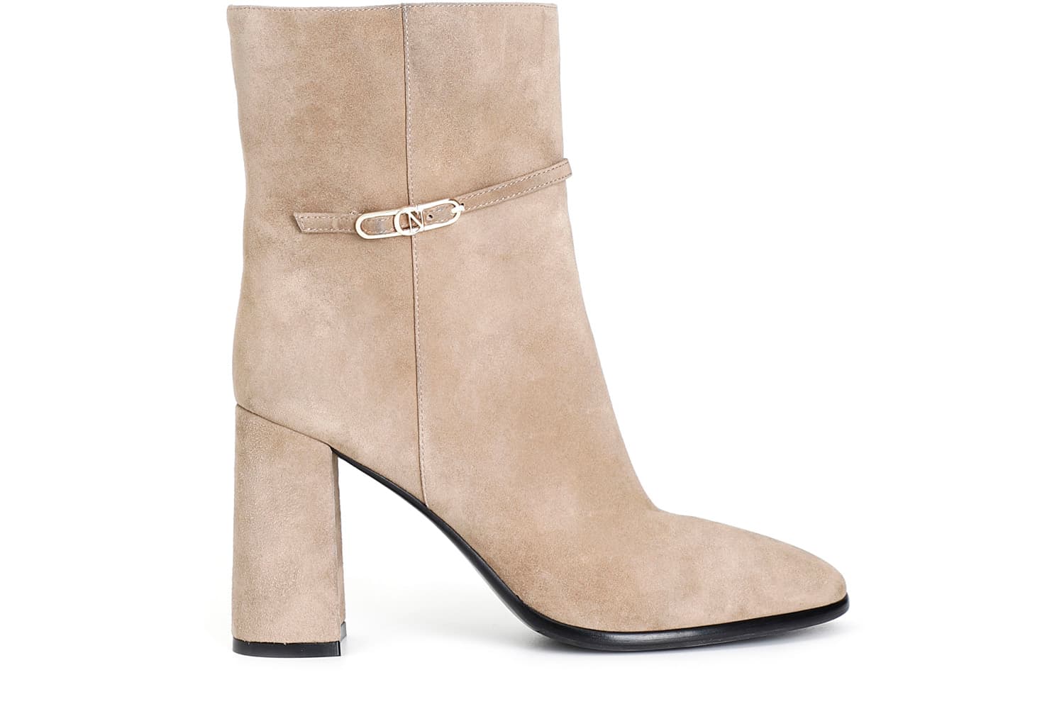 CafèNoir — Tronchetto in camoscio con cinturino beige