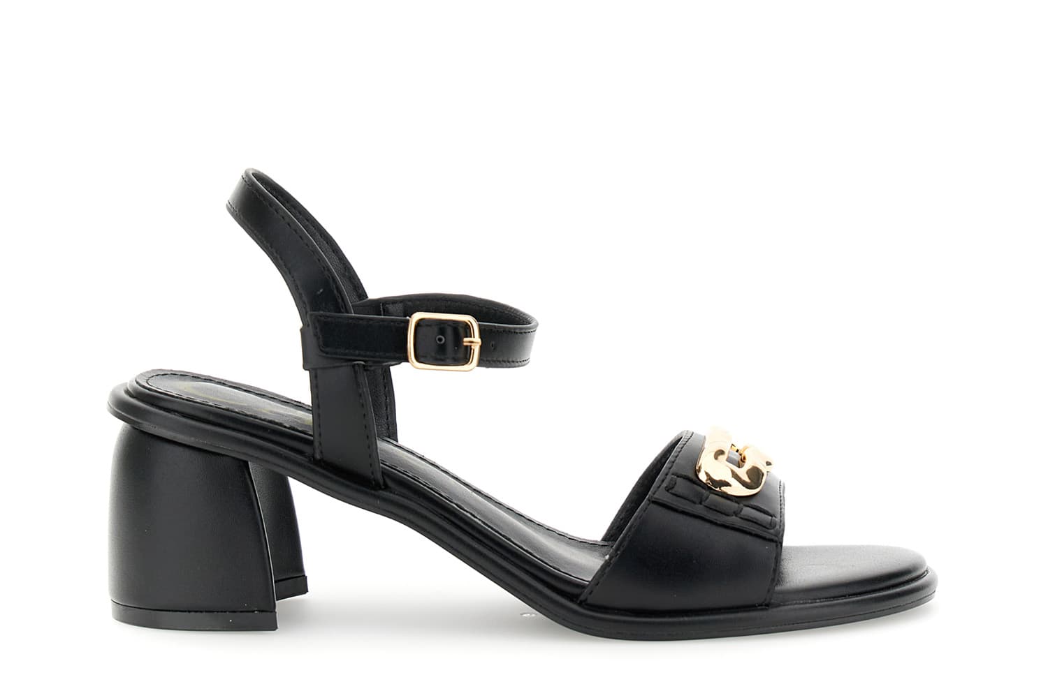 Sandali gilda effetto pelle con accessorio nero — vista 5
